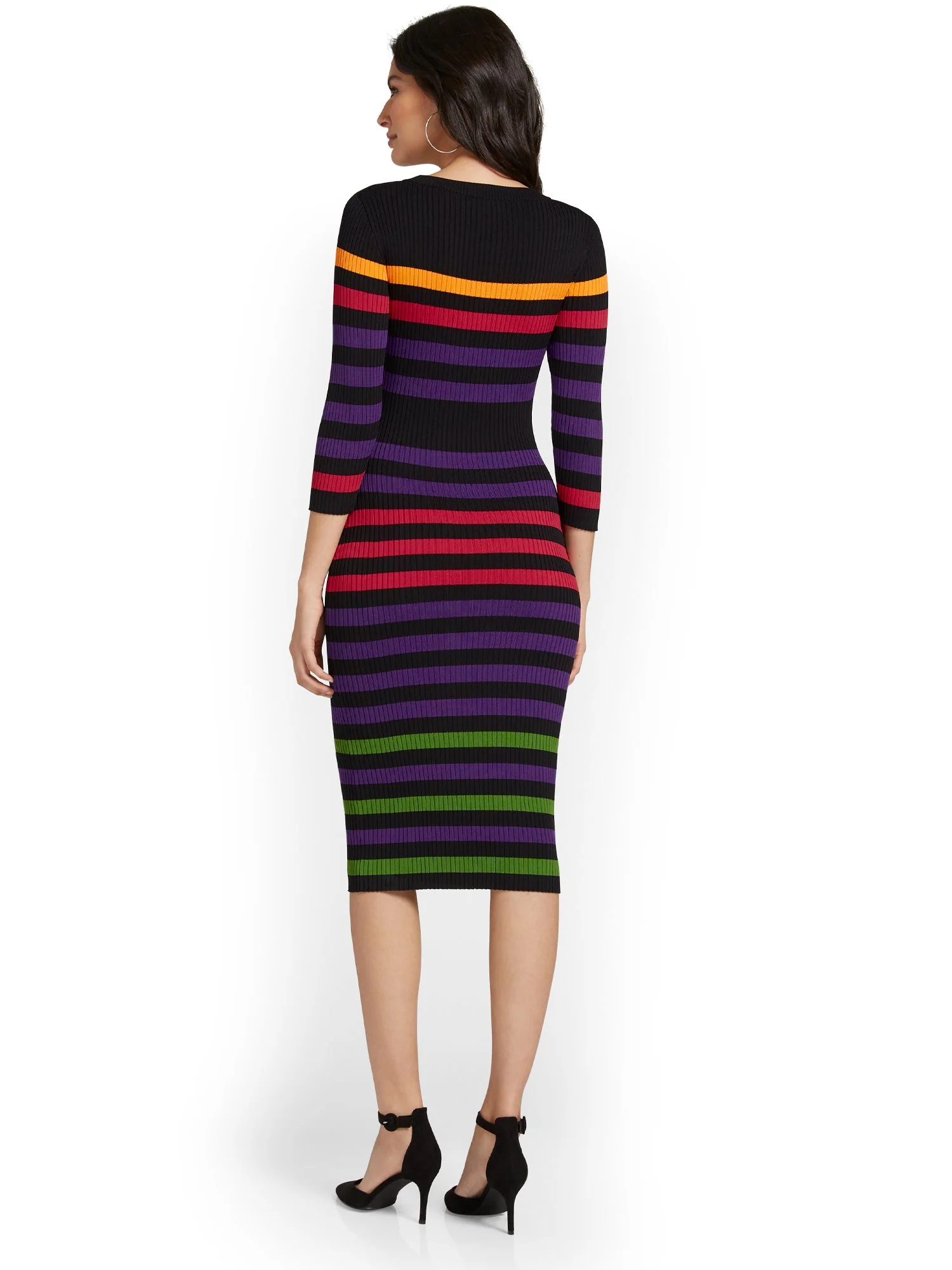 Striped Sweater Dress - Image 3