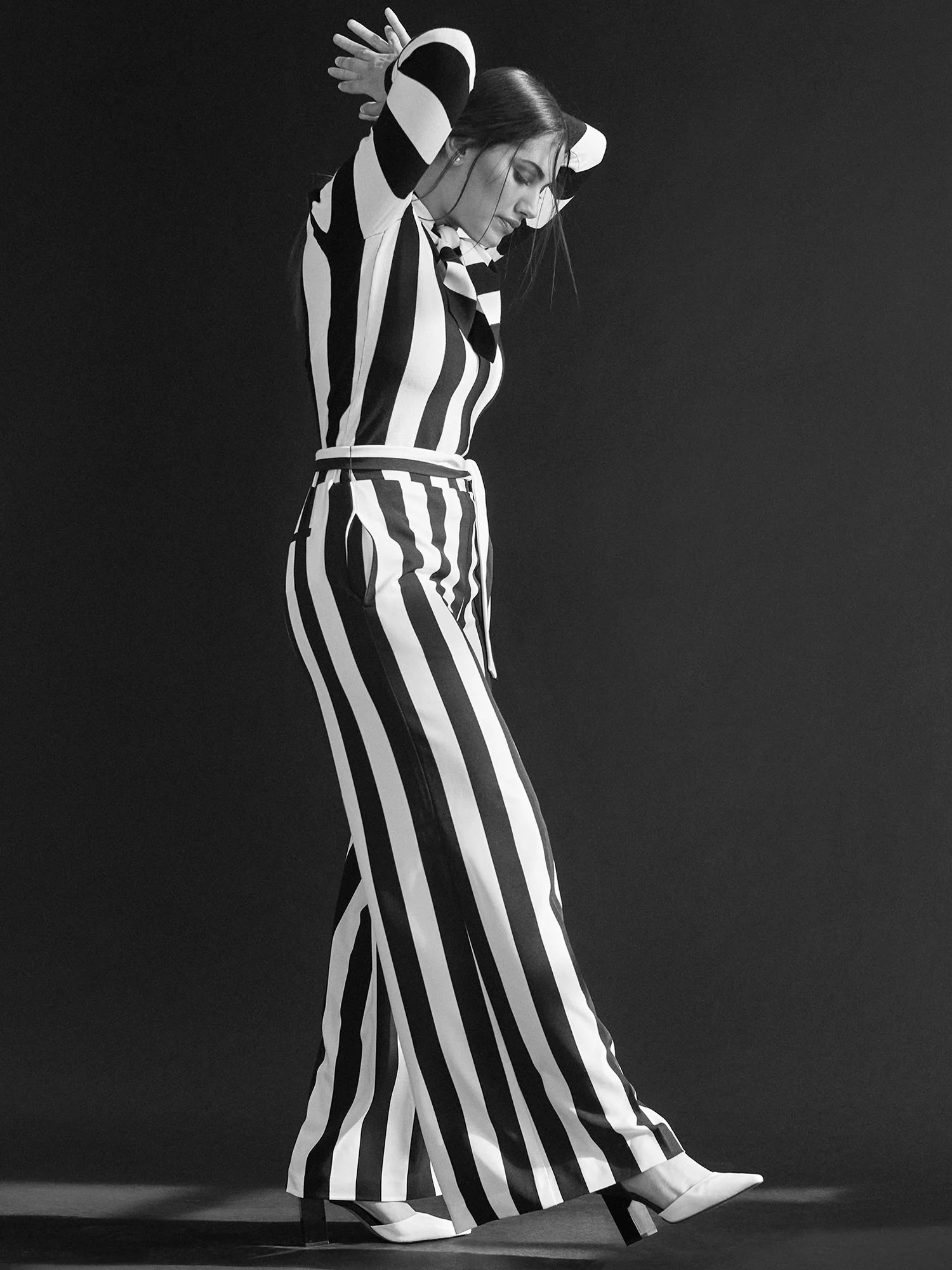 Striped Tie-Waist Palazzo Pant - Image 4