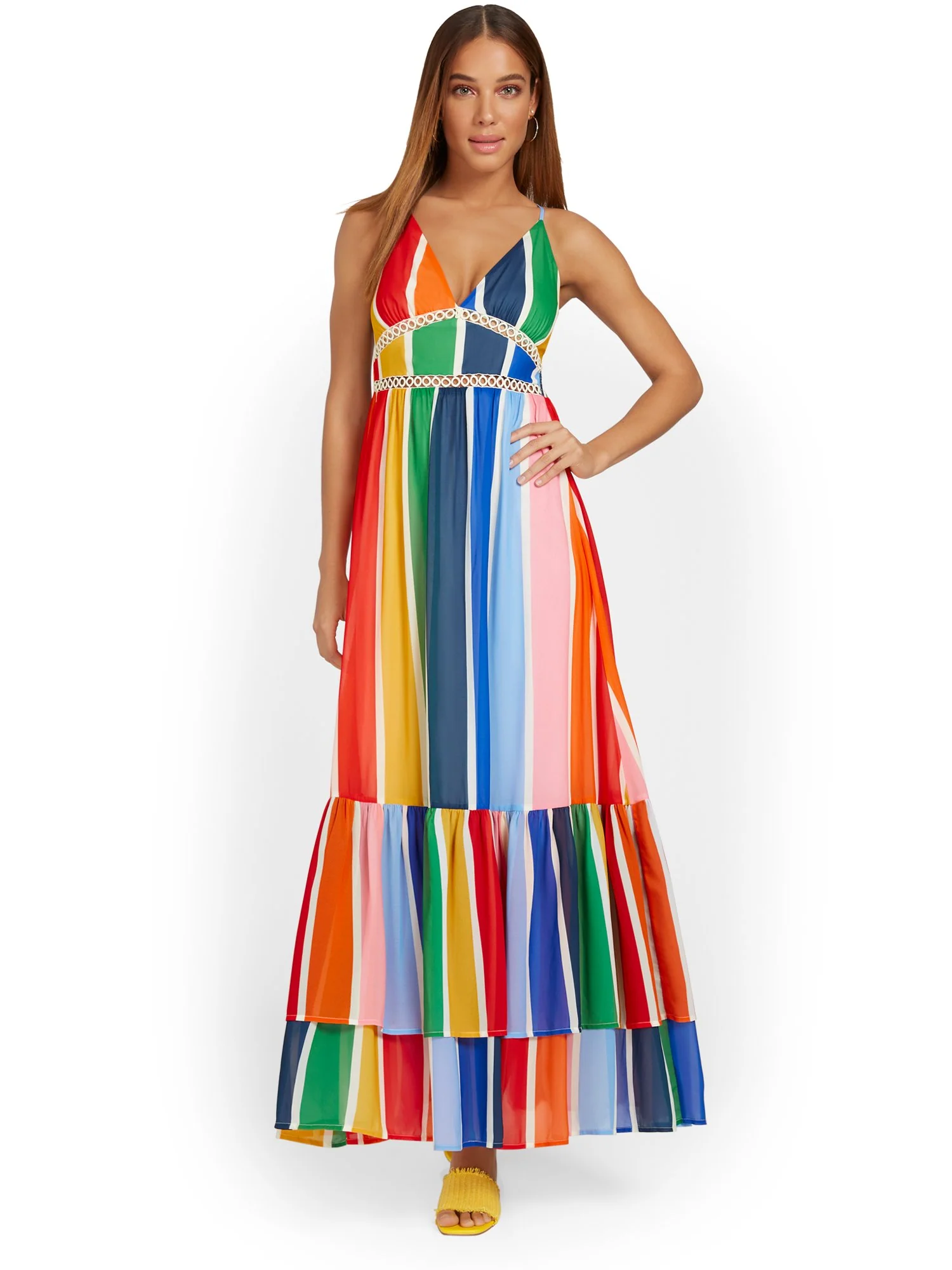 Flying Tomato Striped Tiered Maxi Dress - Brands We Love - Image 2