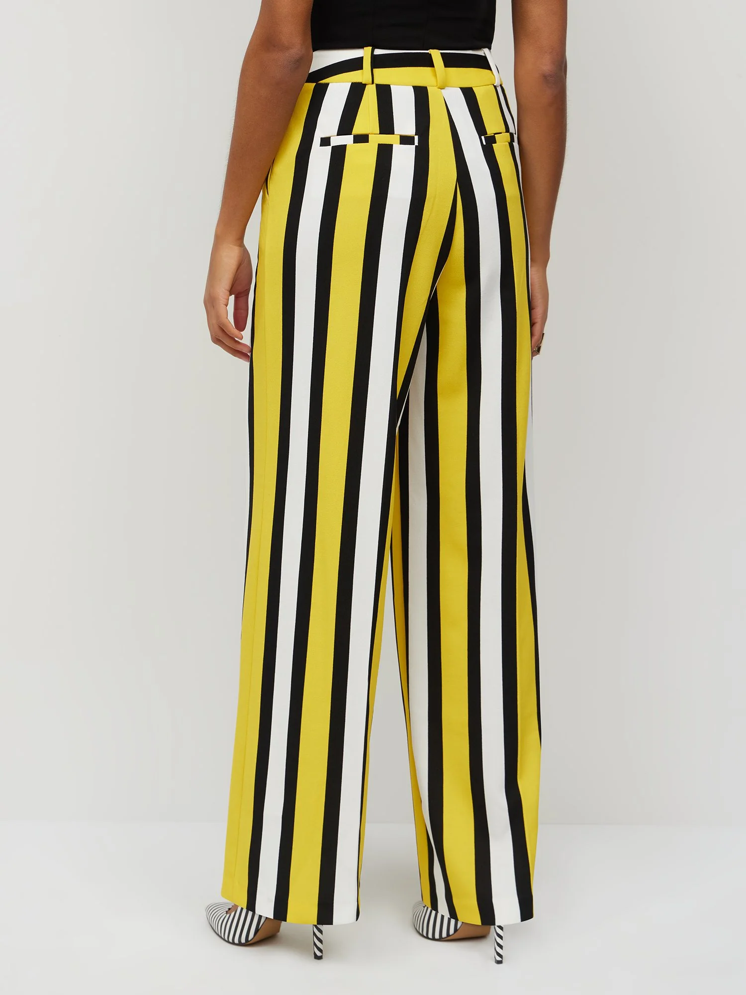 Striped Wide-Leg Pant - Magic Crepe® - Image 2