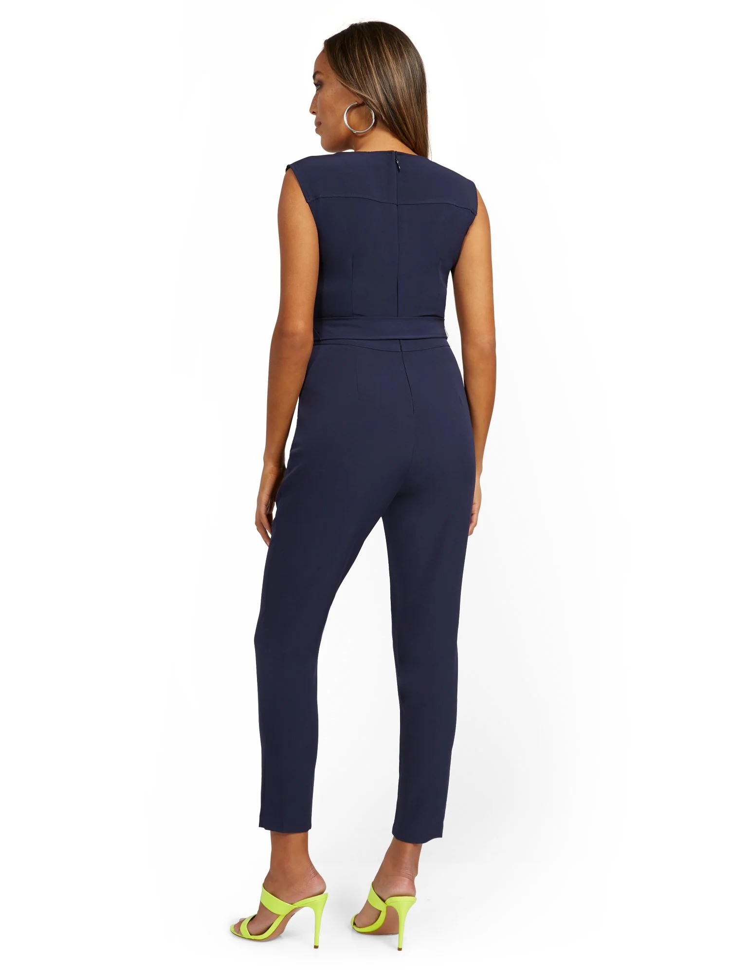 Structured Cap-Sleeve Jumpsuit - Image 3