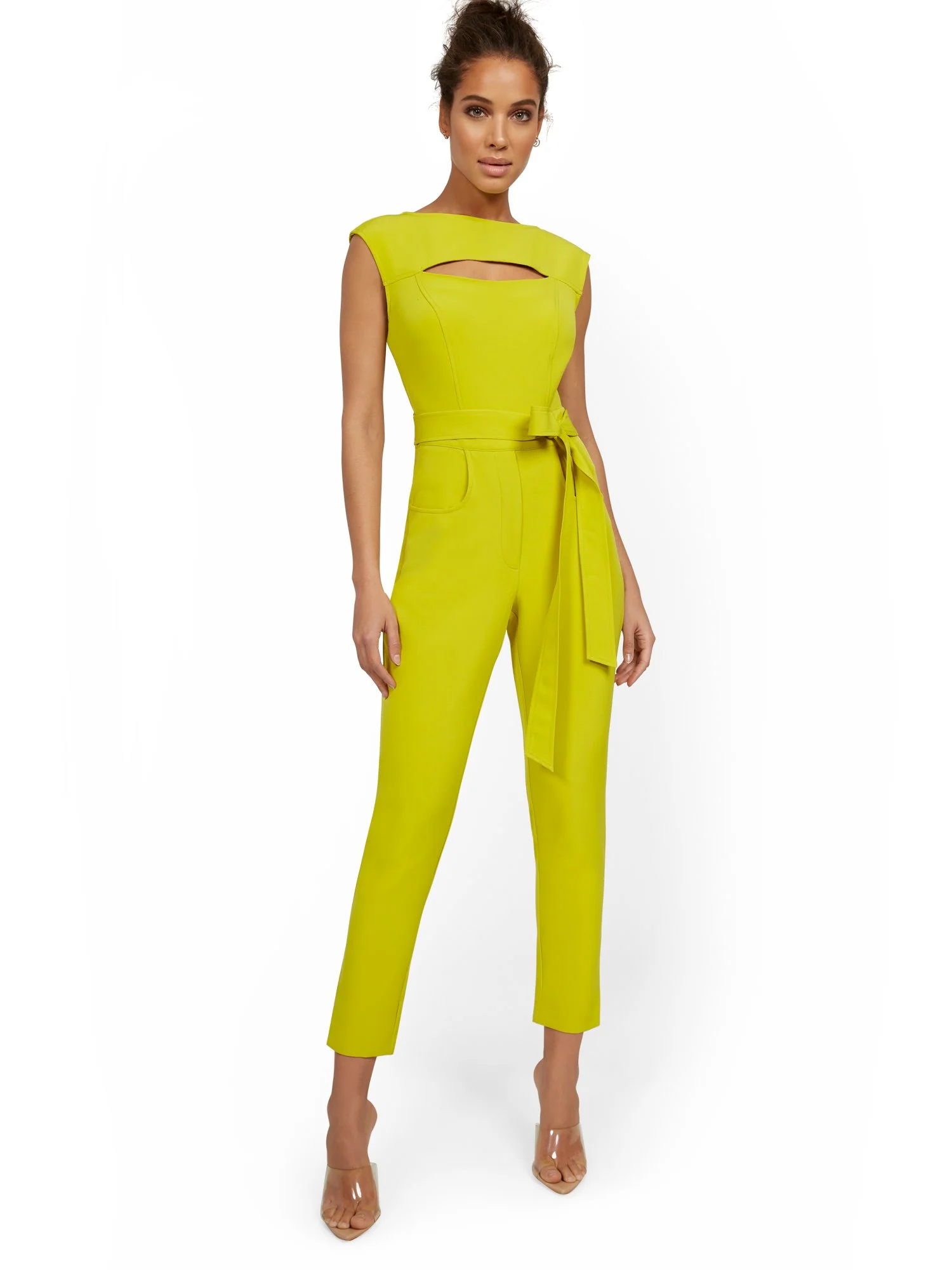 Structured Cap-Sleeve Jumpsuit - Image 9