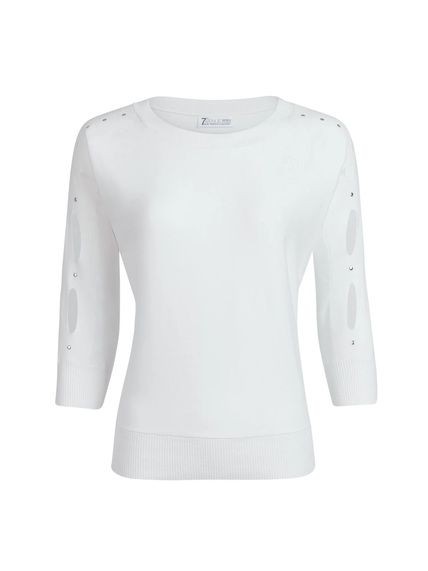 Studded Slit-Sleeve Dolman Sweater - Image 5