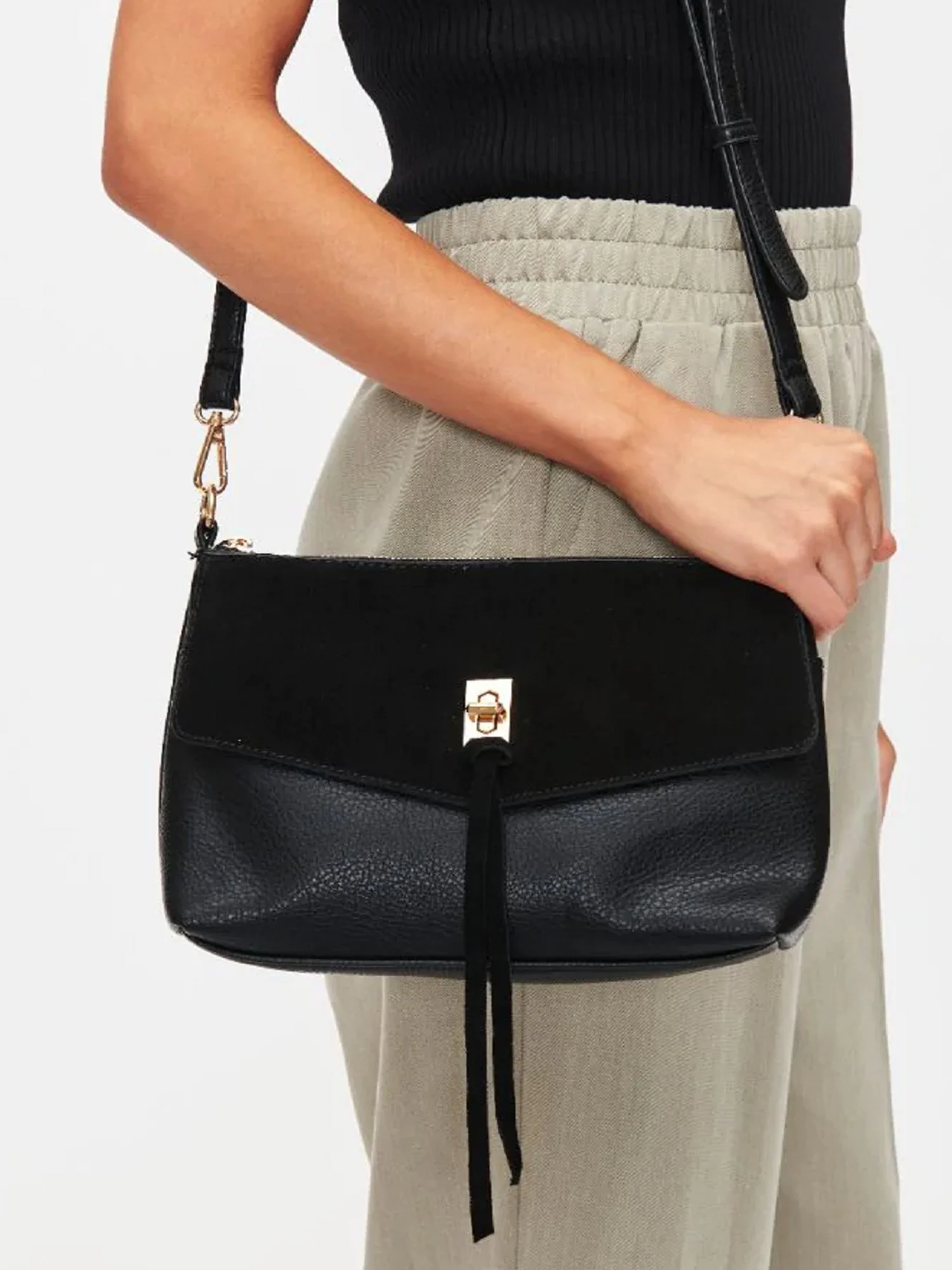 Moda Luxe Suede Front Turnlock Crossbody - Brands We Love - Image 6
