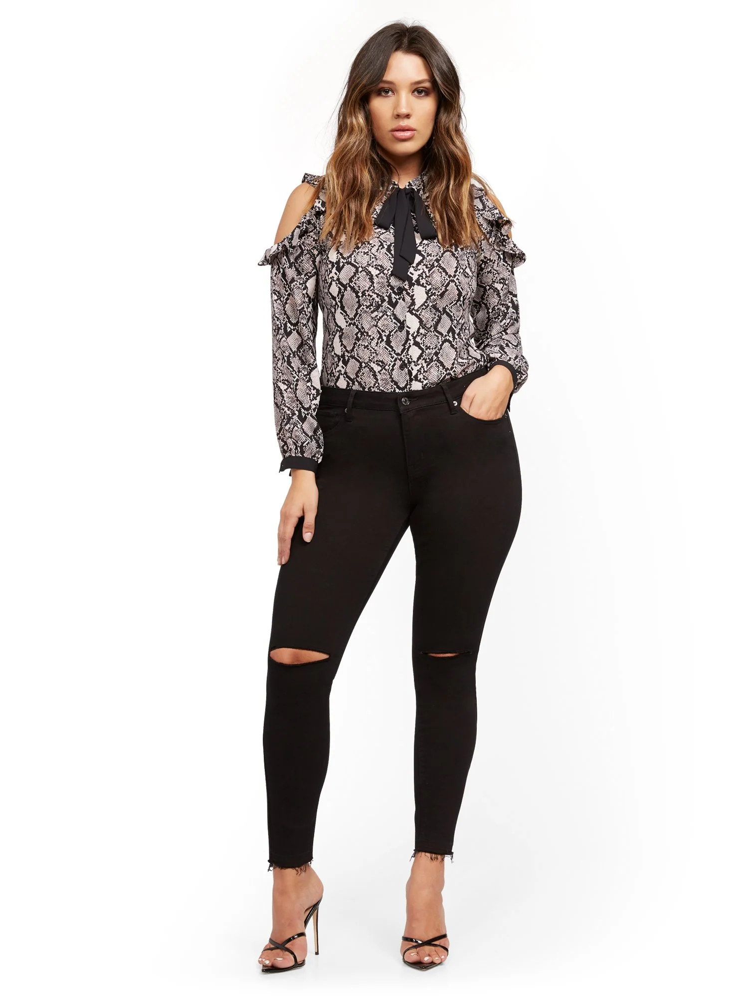 Sunday Mid-Rise Super-Skinny Jeans - Black - Image 4