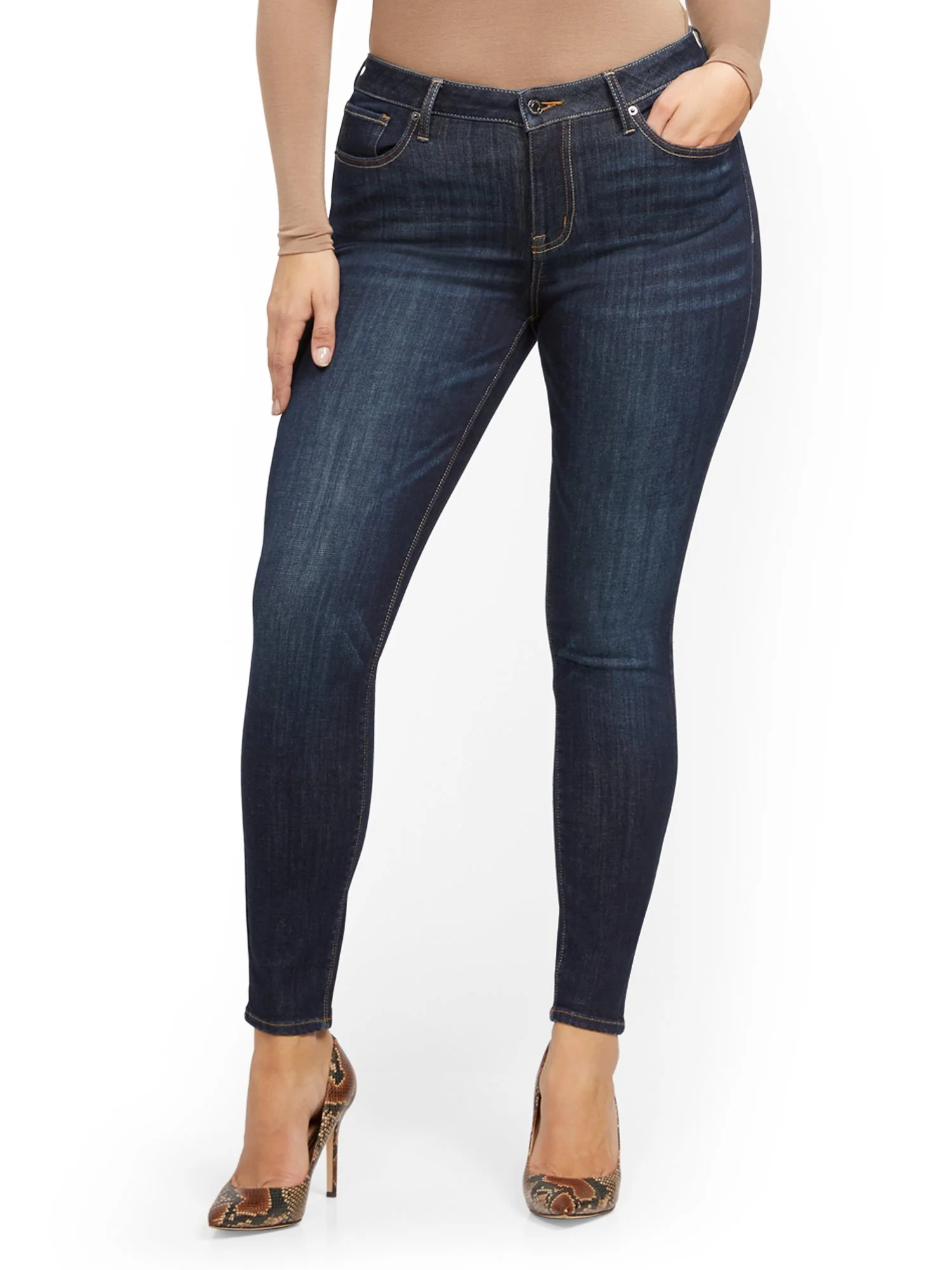 Sunday Mid-Rise Super-Skinny Jeans - Blue Myth - Image 5