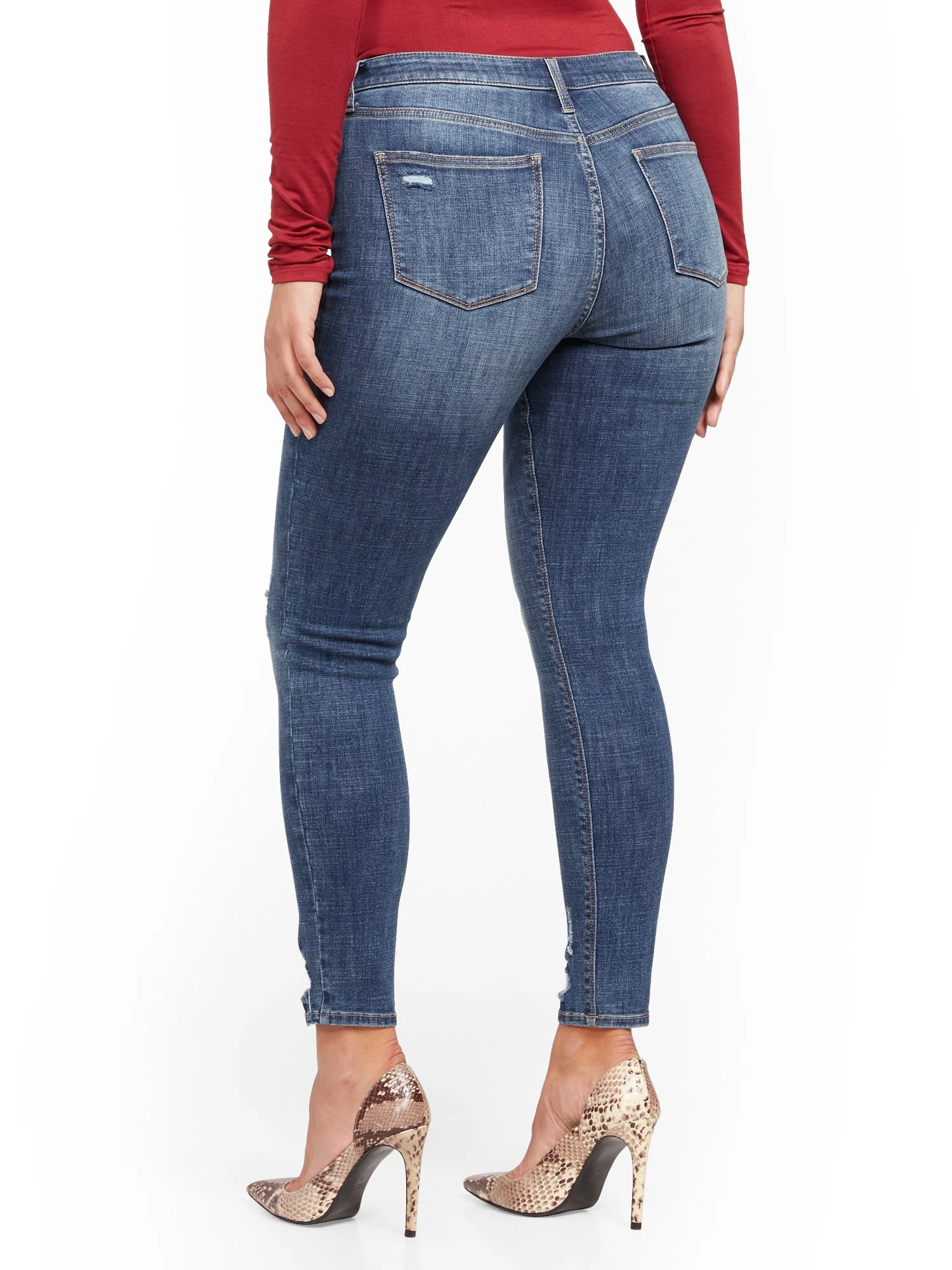 Sunday Mid-Rise Super-Skinny Jeans - Chameleon Blue - Image 3