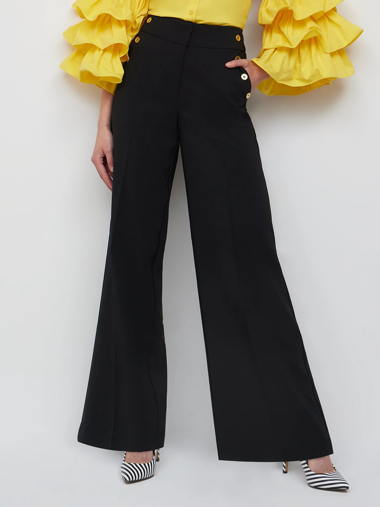 Super High-Waisted Sailor Wide-Leg Pant