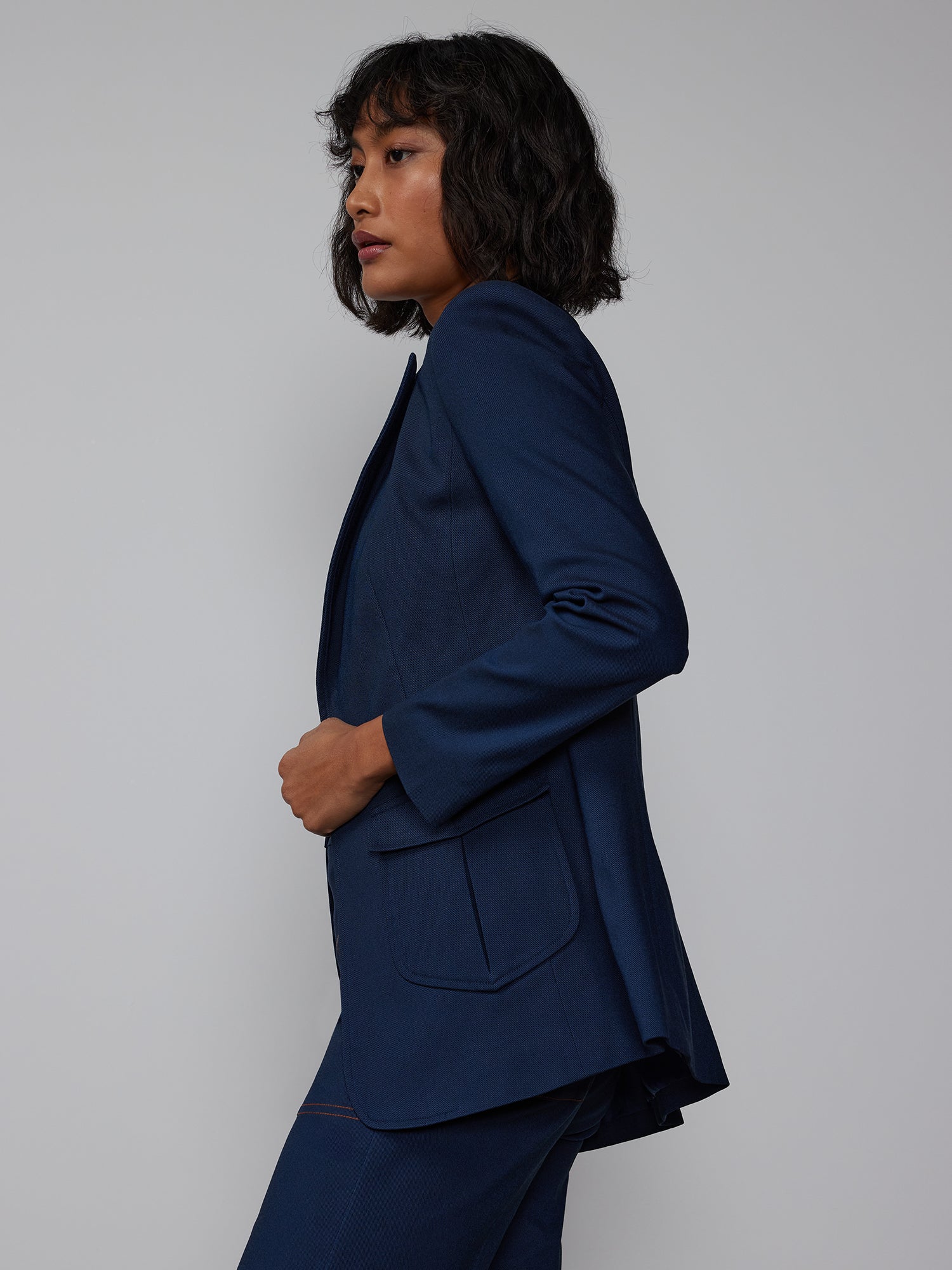 Tall Pleated Pocket Sculpted Blazer - Image 2