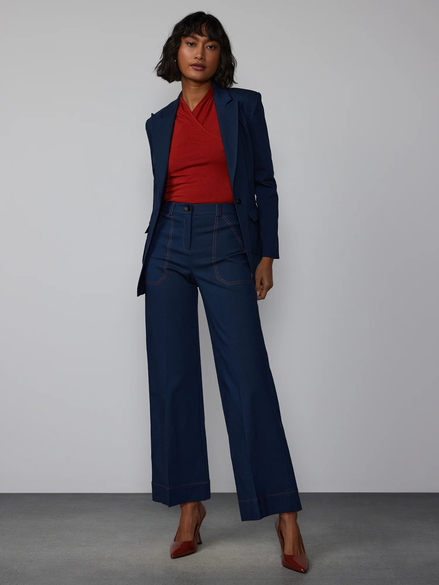 Tall Pleated Pocket Sculpted Blazer - Image 4