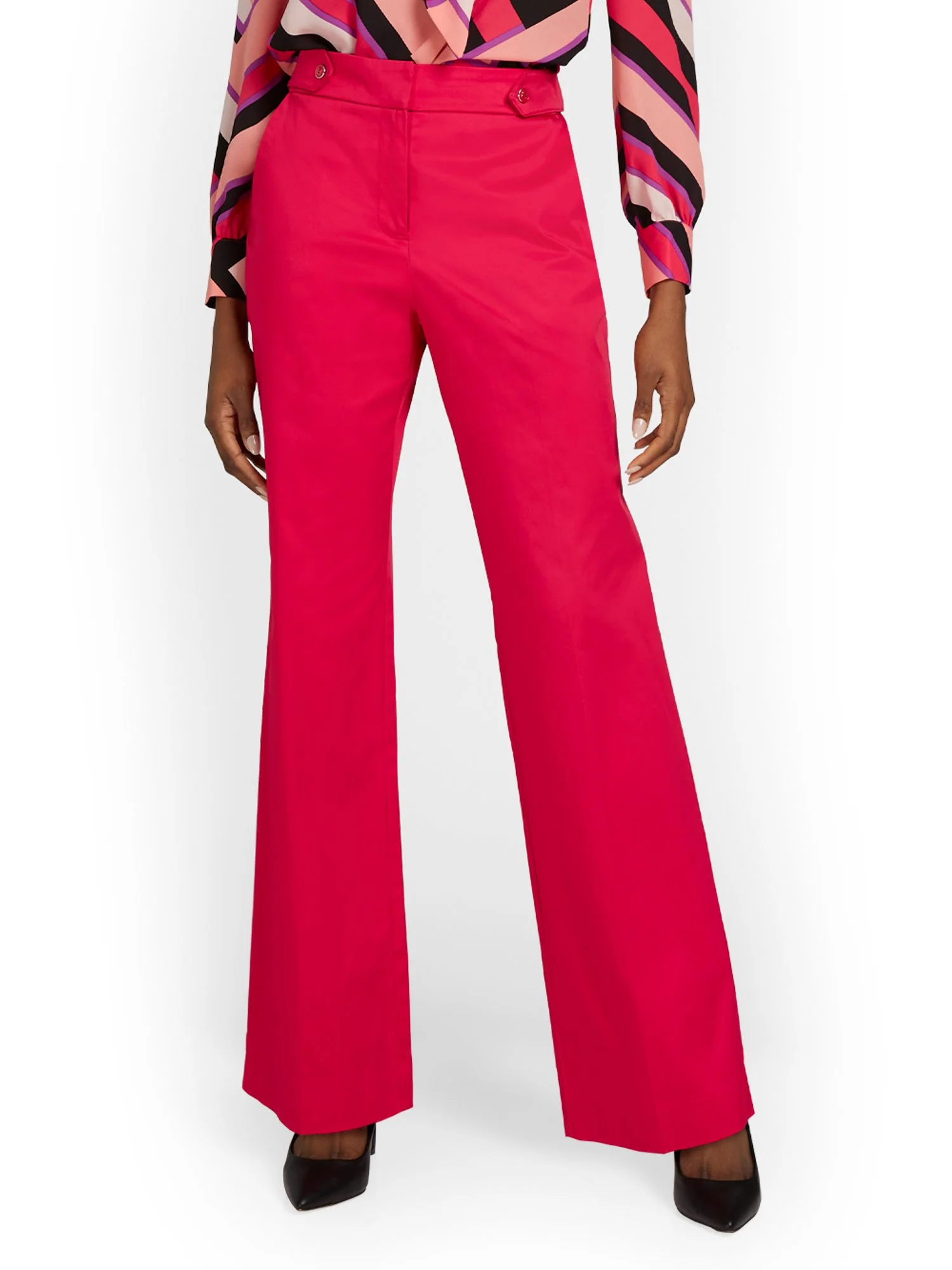 Tab-Waist Wide-Leg Pant