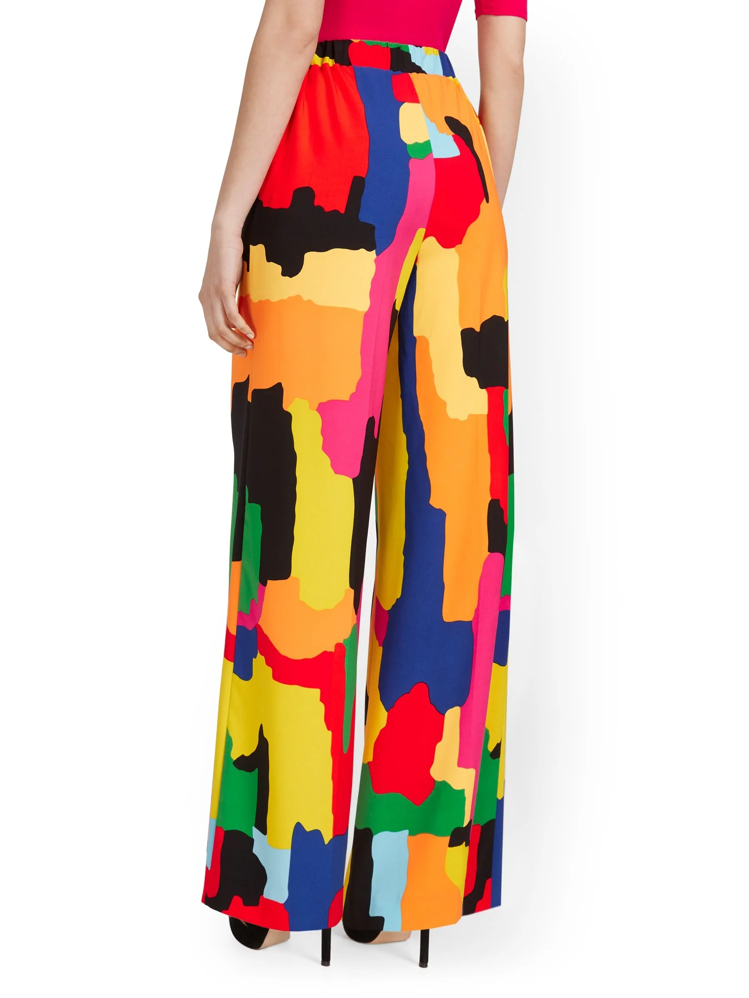 Tall Abstract Wide-Leg Tie-Waist Pant - Image 3