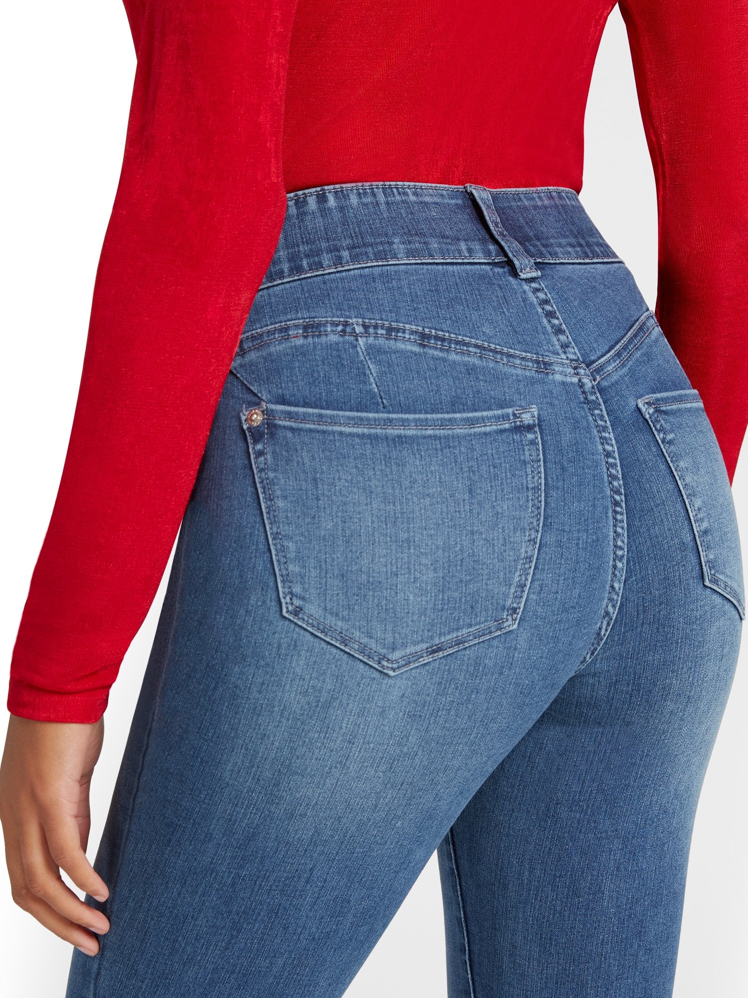Tall Curvy High-Waisted Bootcut Jeans - Light Wash - Image 4