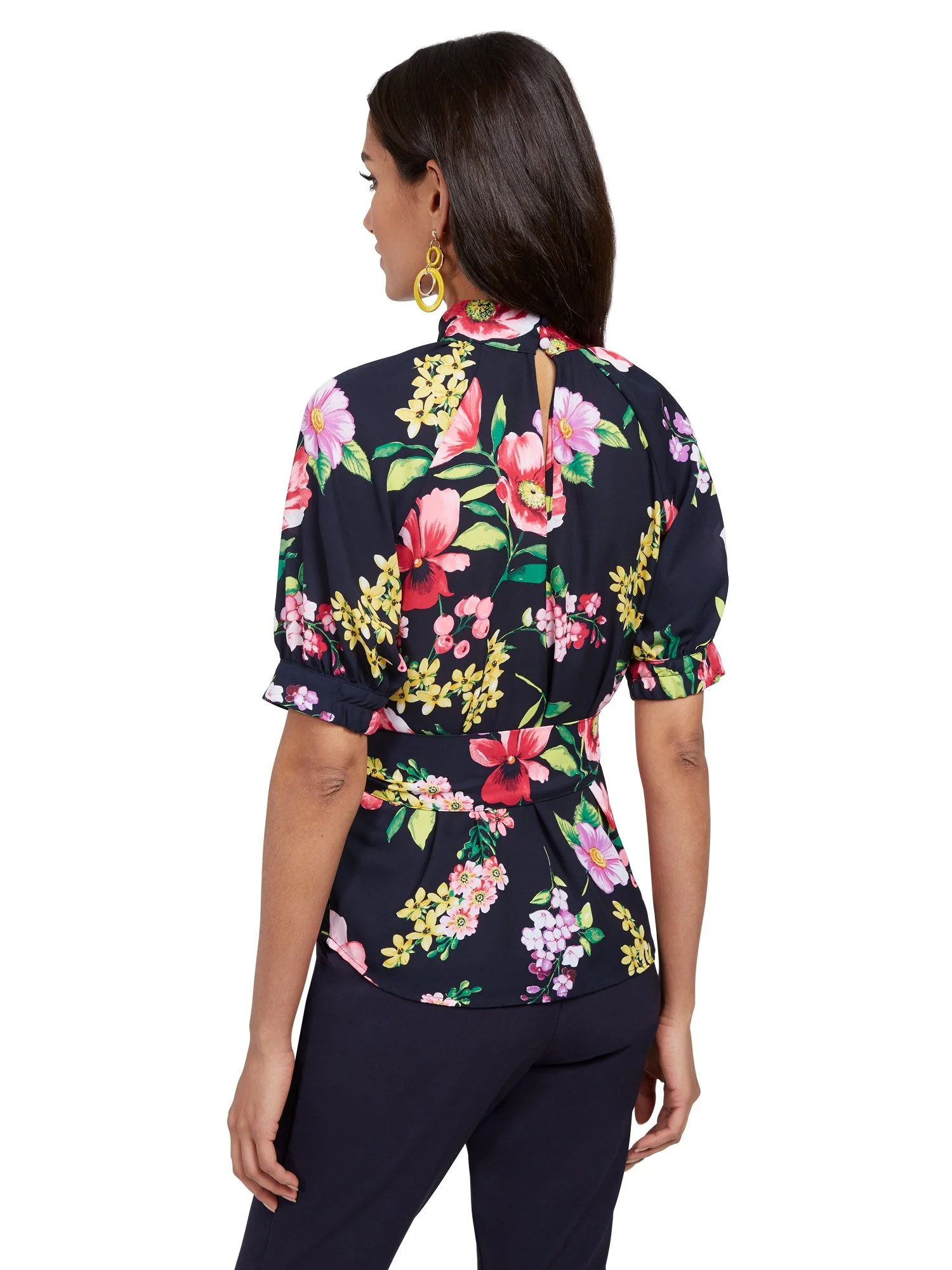 Tall Floral Puff-Sleeve Blouse - 7th Avenue - Image 6