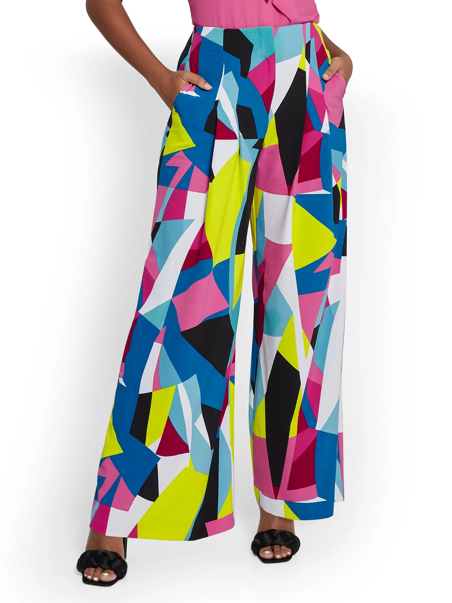 Tall Geometric-Print Ultra Wide-Leg Pant - Image 2