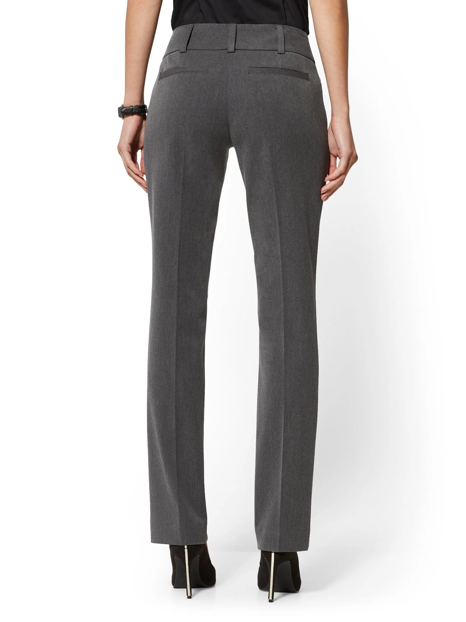 Tall Grey Straight-Leg Pant - Signature - Superstretch - 7th Avenue - Image 3