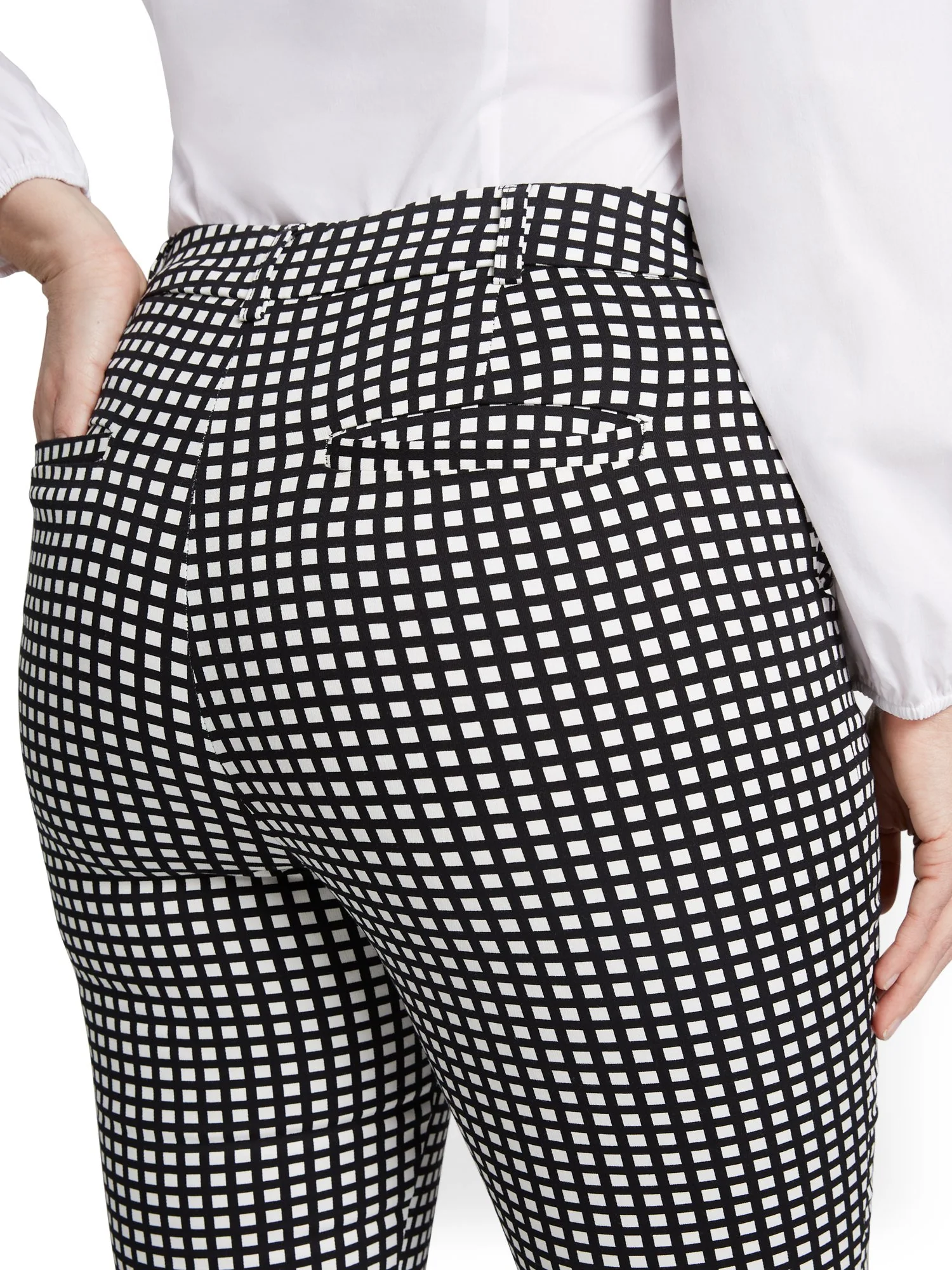 Tall High-Waisted Check Straight-Leg Pant - NY&Chic Collection - Image 4
