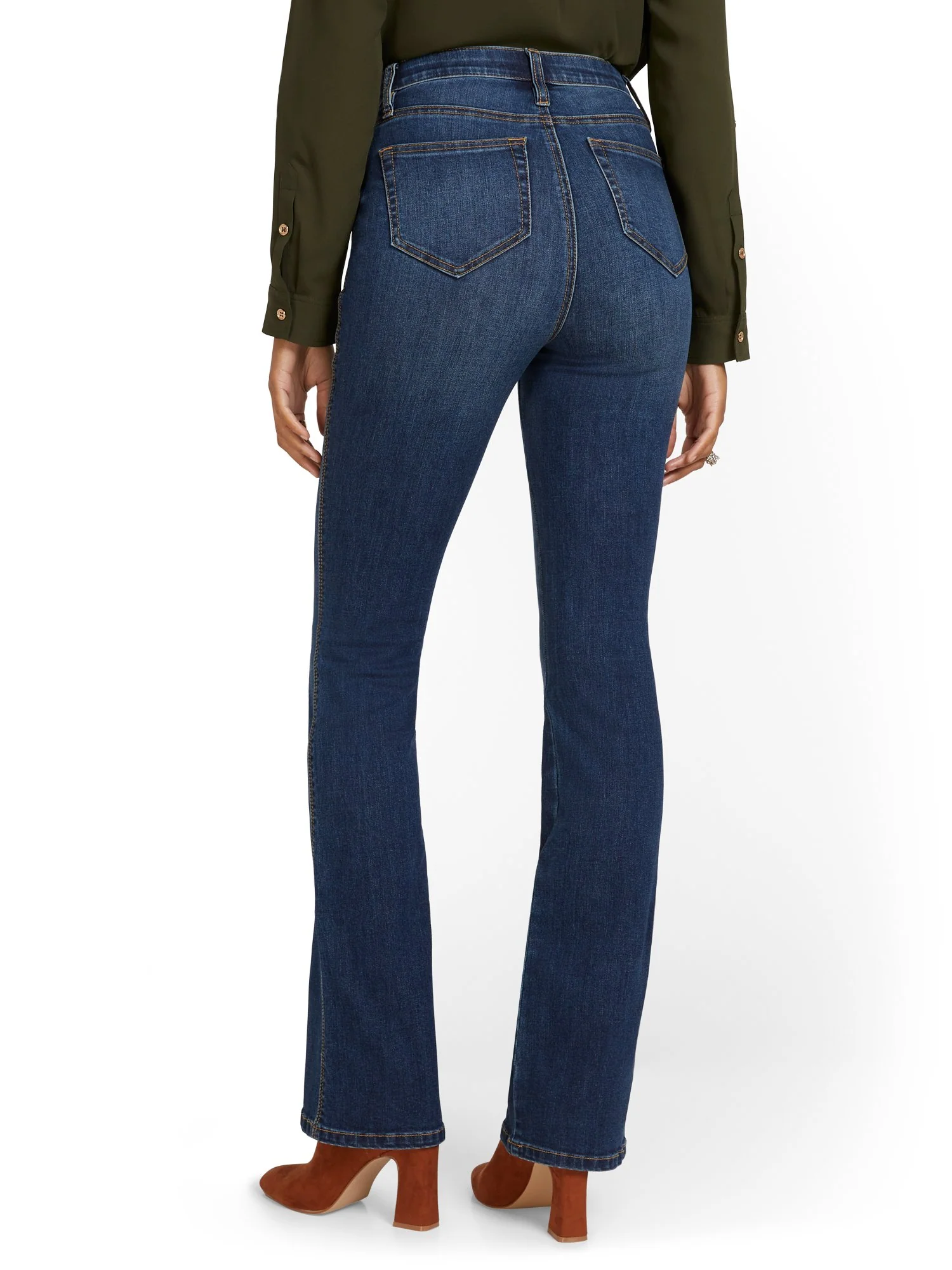 Tall High-Waisted Curvy Essential Bootcut Jeans - Foxy Blue Wash - Image 3