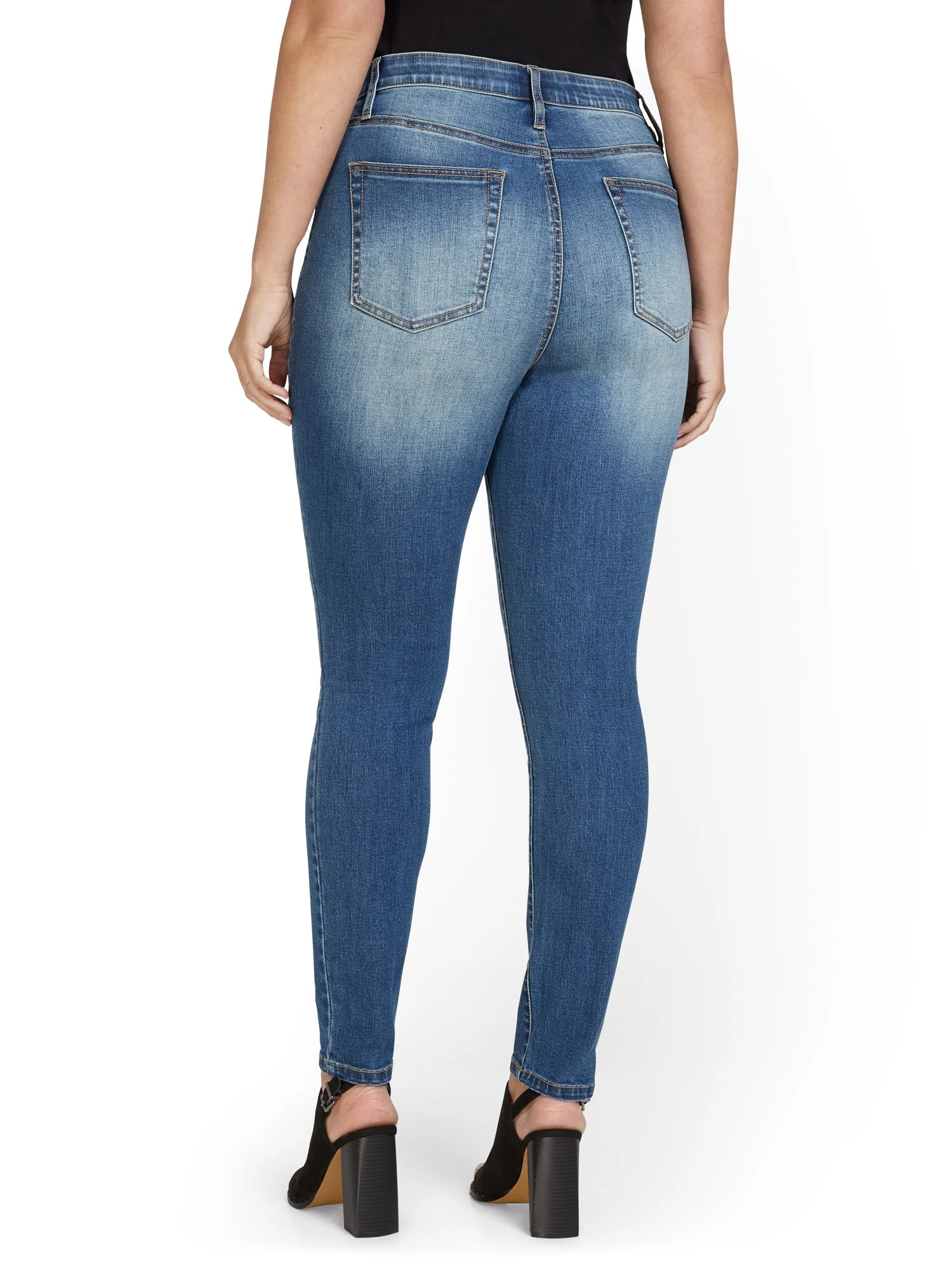Tall High-Waisted Curvy Essential Skinny Jeans - Orchard Wash - Image 3