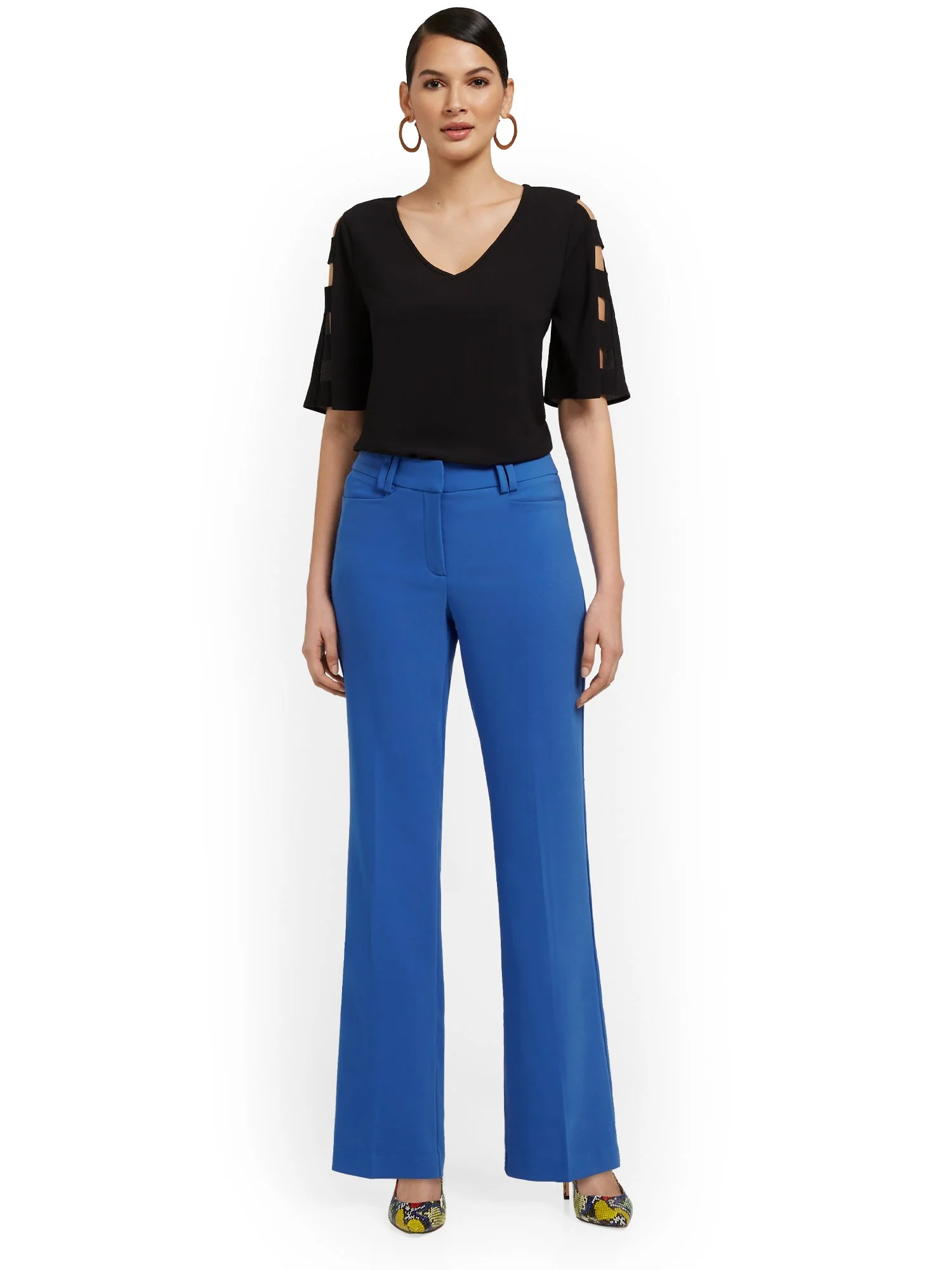 Tall High-Waisted Curvy-Fit Wide-Leg Pant - Premium Stretch - Image 8