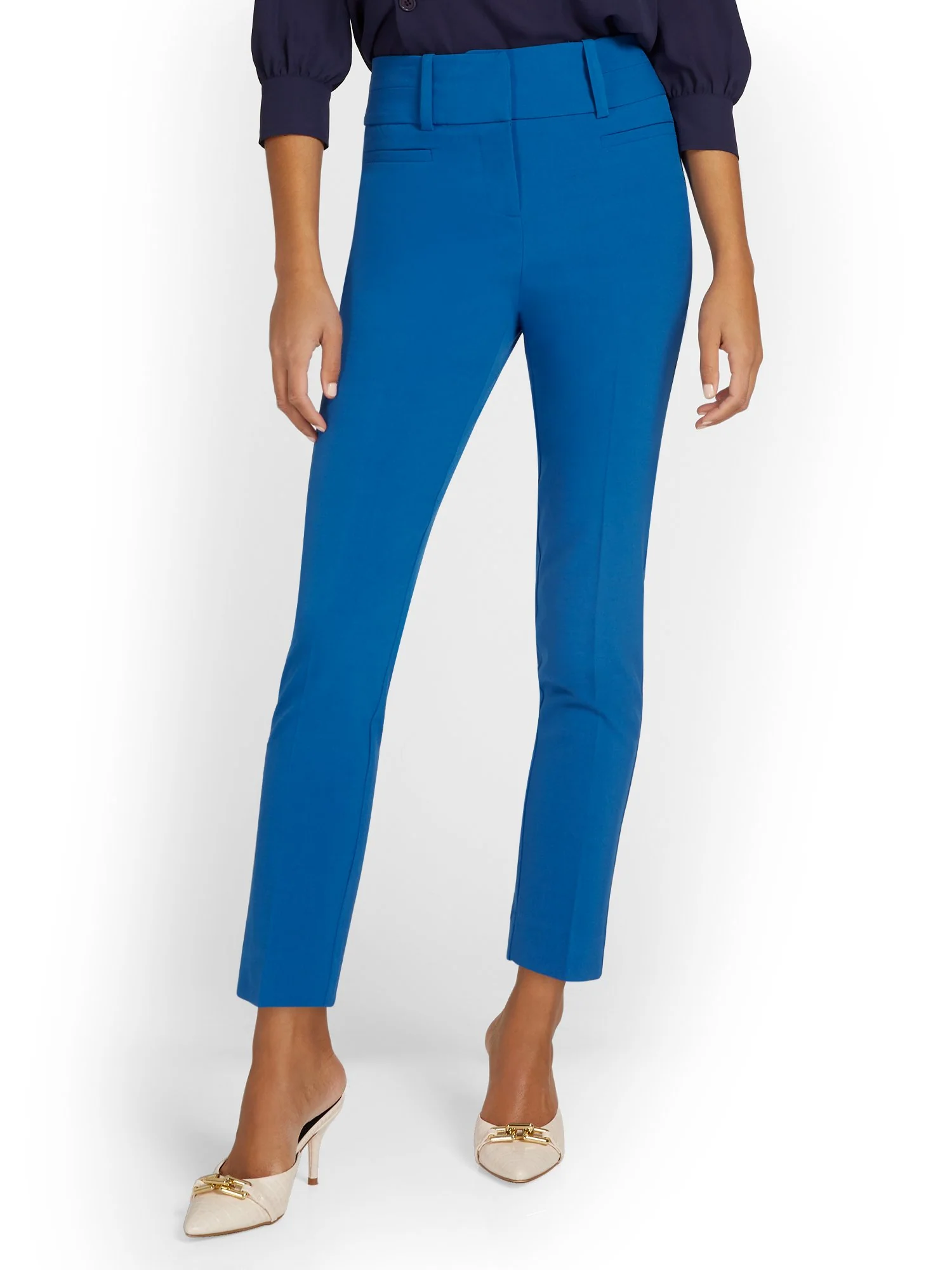 Tall High-Waisted Modern Fit Ankle Pant - Essential Stretch - Image 14