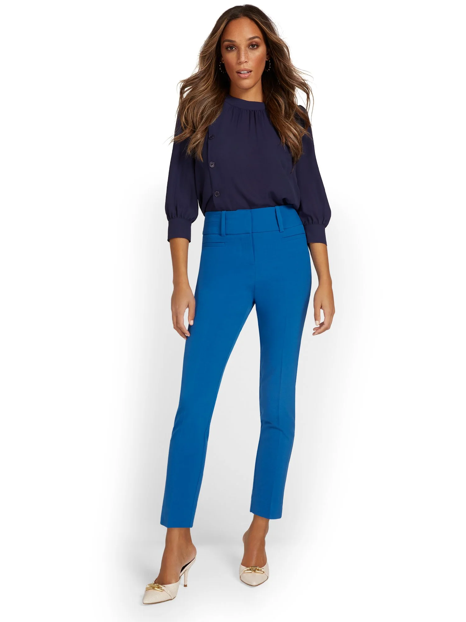 Tall High-Waisted Modern Fit Ankle Pant - Essential Stretch - Image 16
