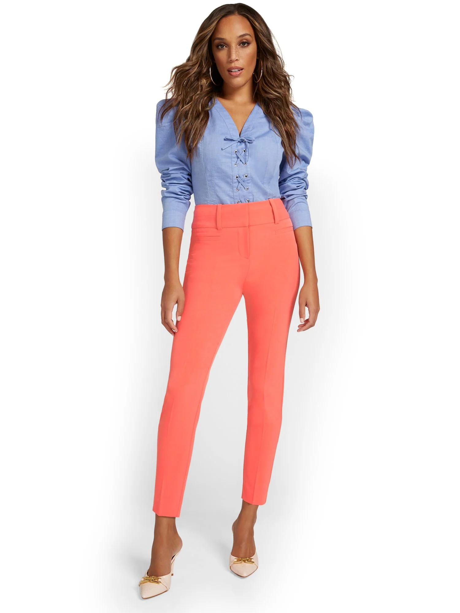 Tall High-Waisted Modern Fit Ankle Pant - Essential Stretch - Image 20