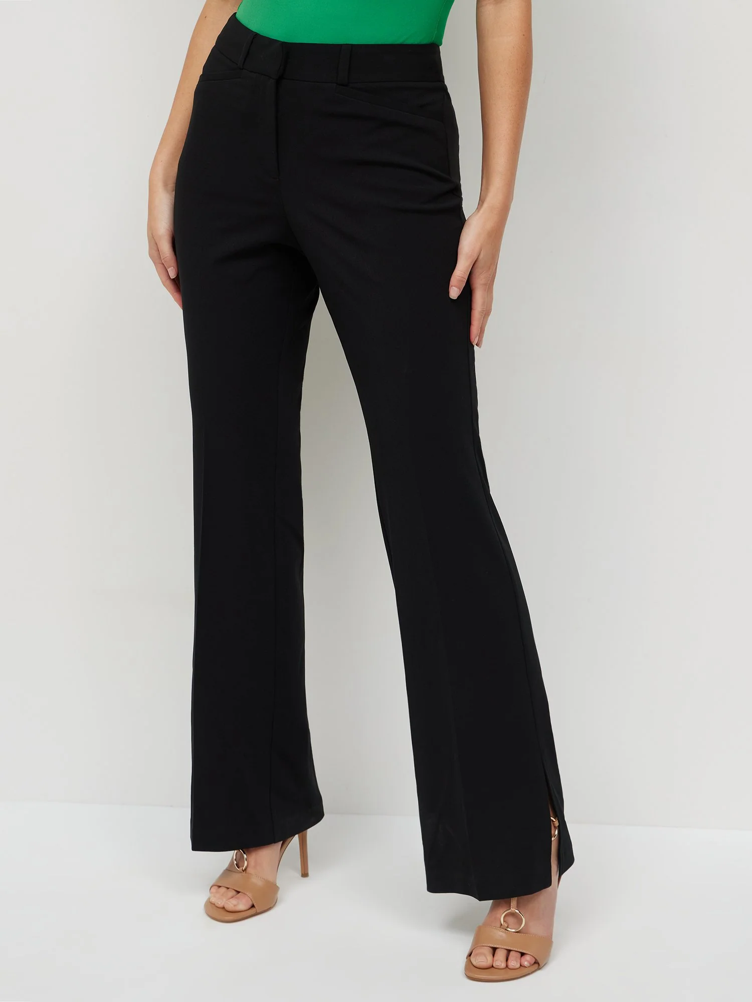 Tall High-Waisted Slit-Hem Flare Pant - Magic Crepe® - Image 4