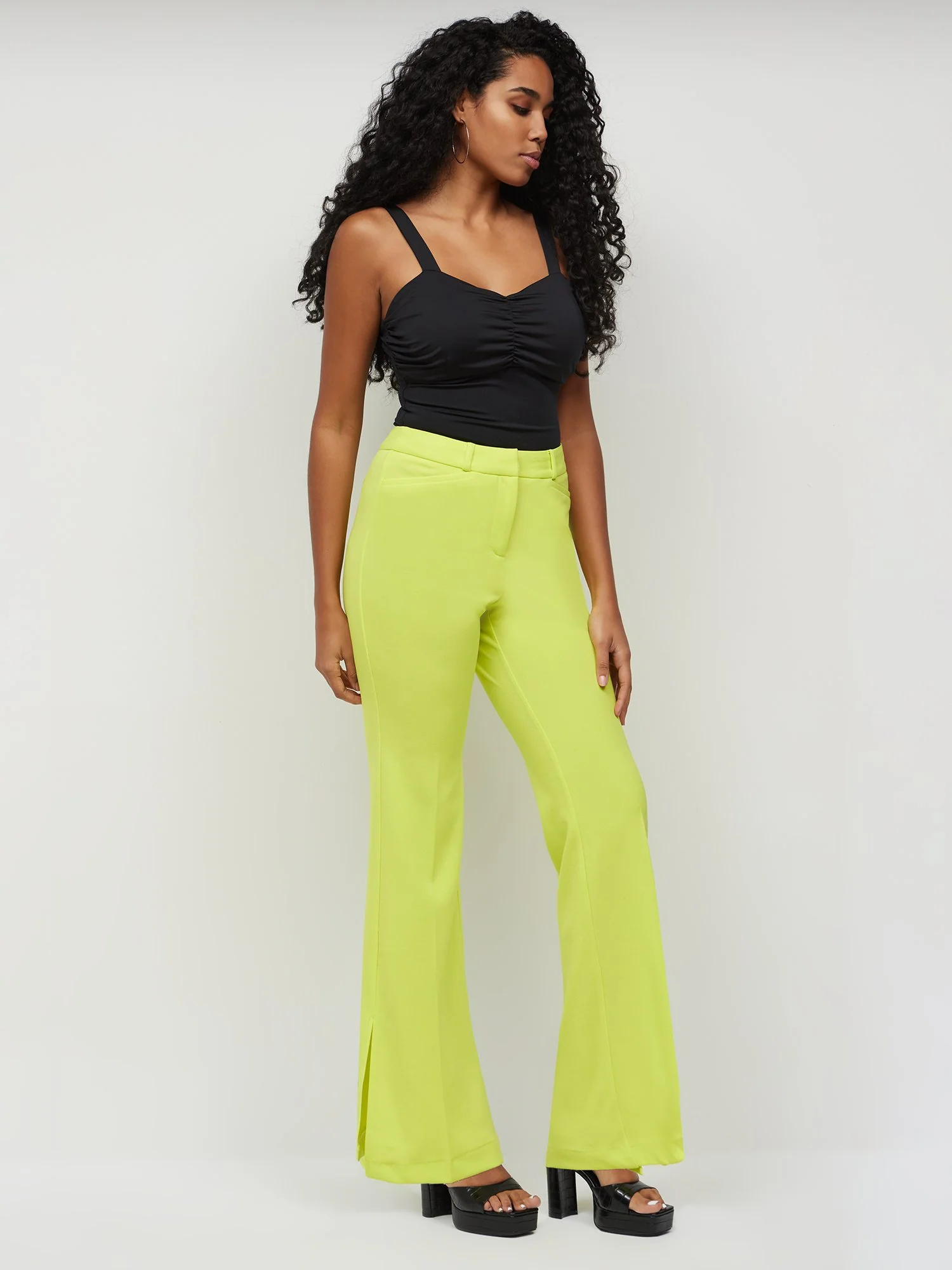 Tall High-Waisted Slit-Hem Flare Pant - Magic Crepe® - Image 7