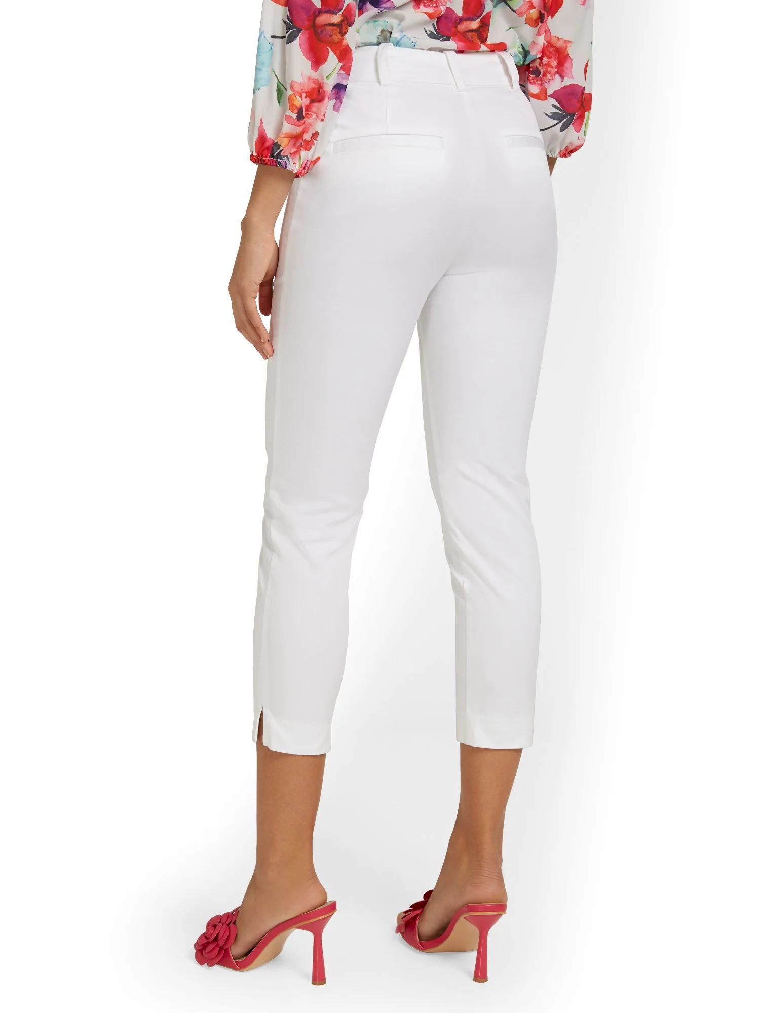Tall High-Waisted White Capri Pant - Image 3
