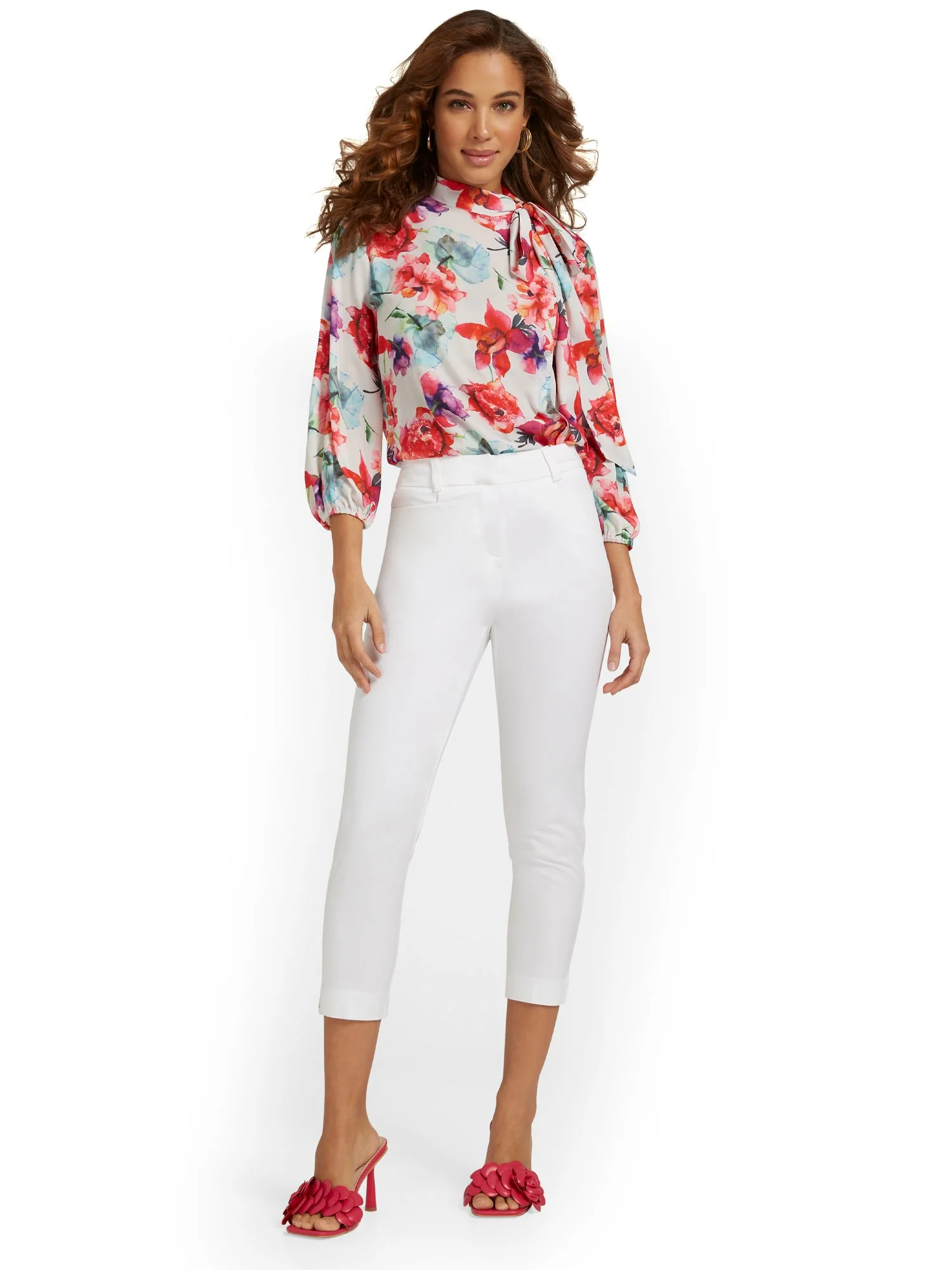 Tall High-Waisted White Capri Pant - Image 4