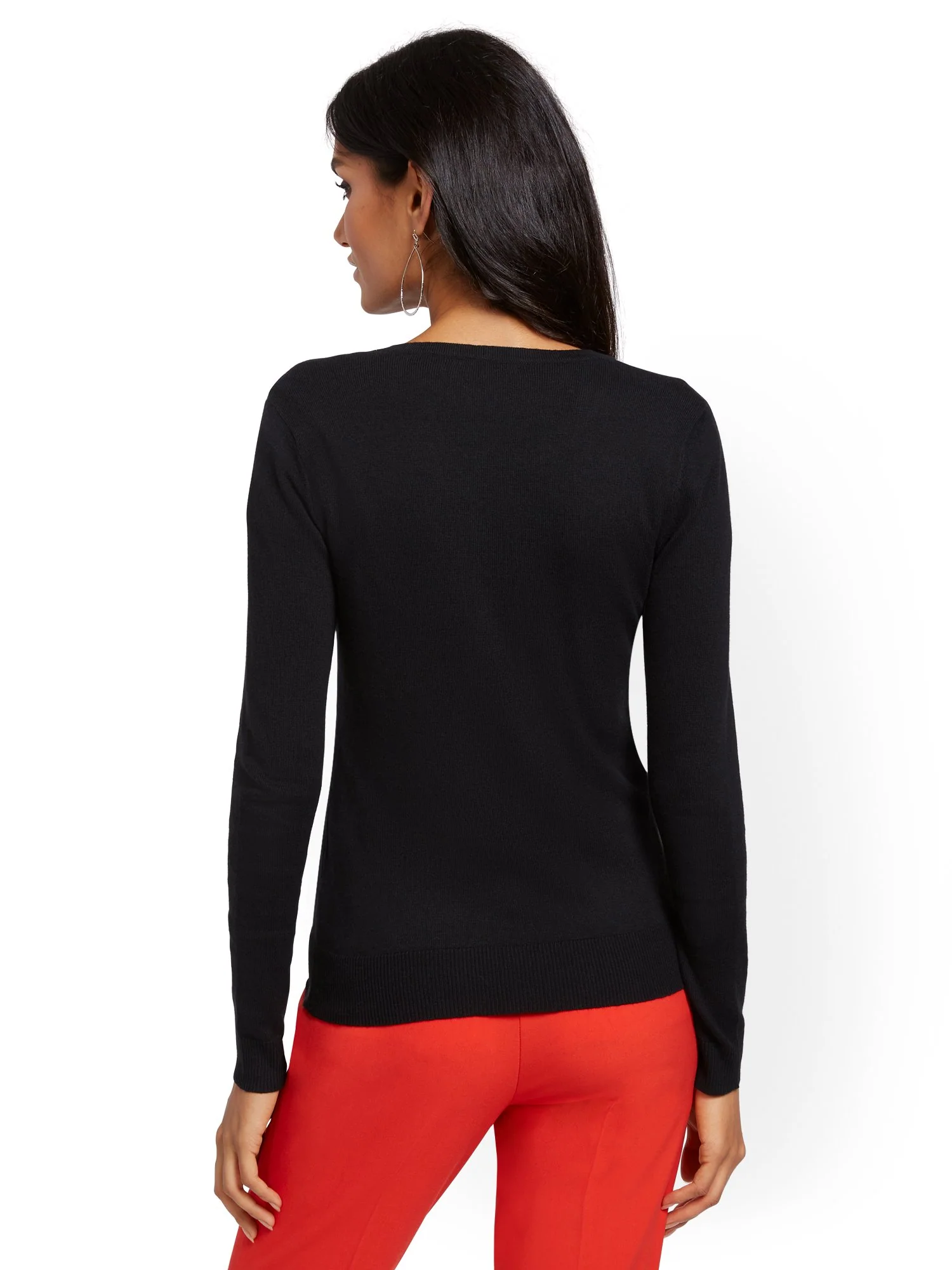 Tall Jeweltone-Button Chelsea Crewneck Cardigan - Image 3