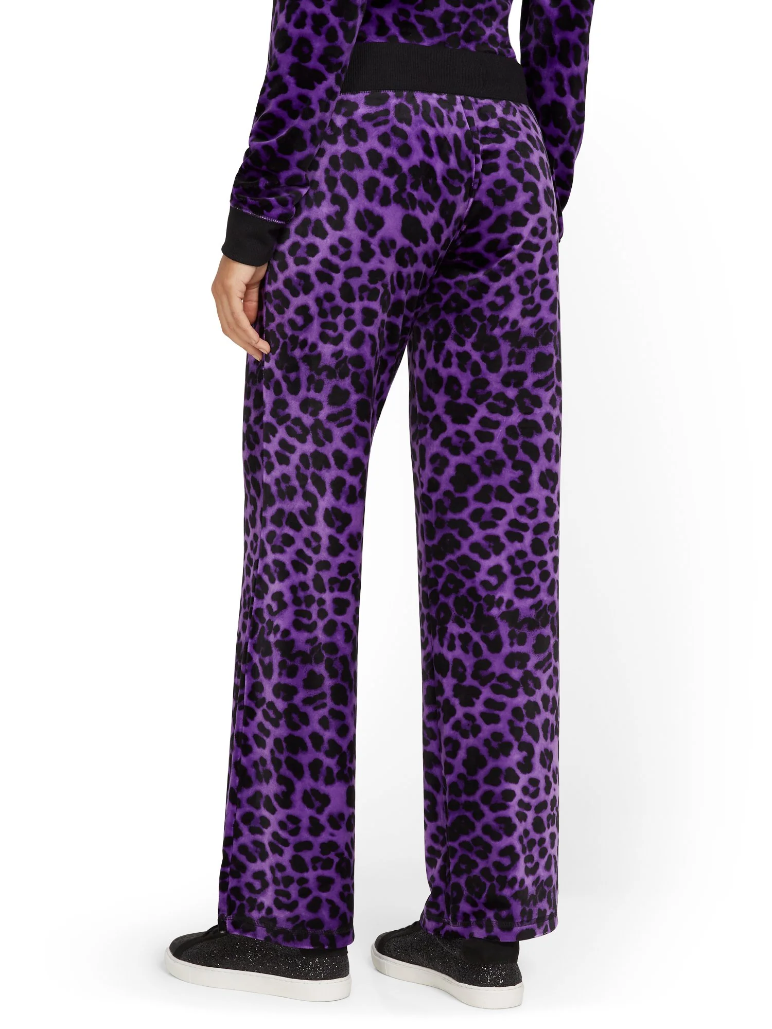 Tall Leopard-Print Velour Straight-Leg Pant - Dreamy Velour Collection - Image 8