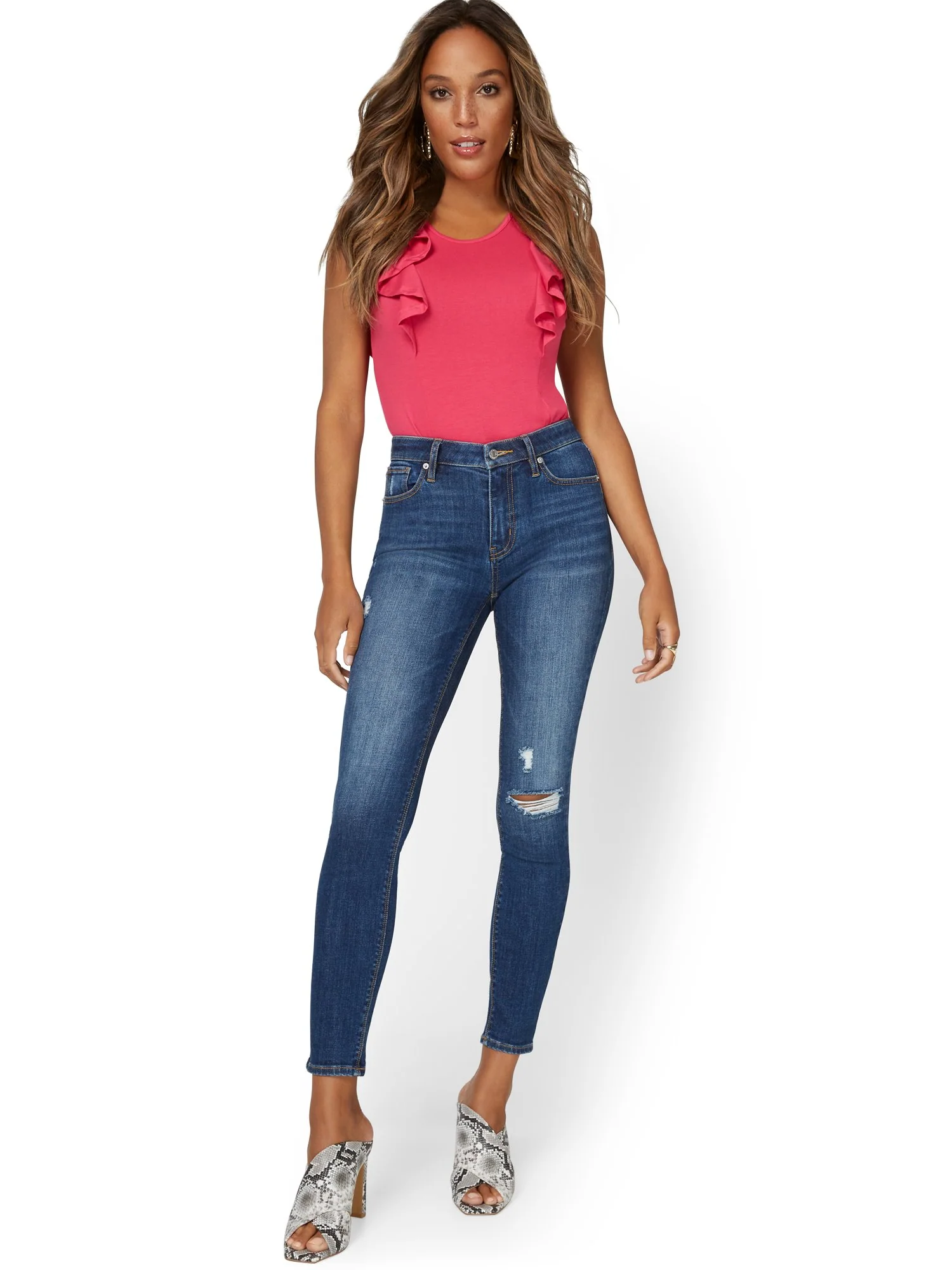 Tall Lexi High-Waisted Super-Skinny Jeans - Medium Wash - Image 5