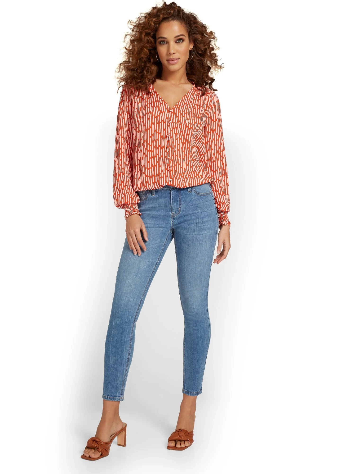 Tall Lexi Mid-Rise Super-Skinny Ankle Jeans - Medium Blue Wash - Image 4