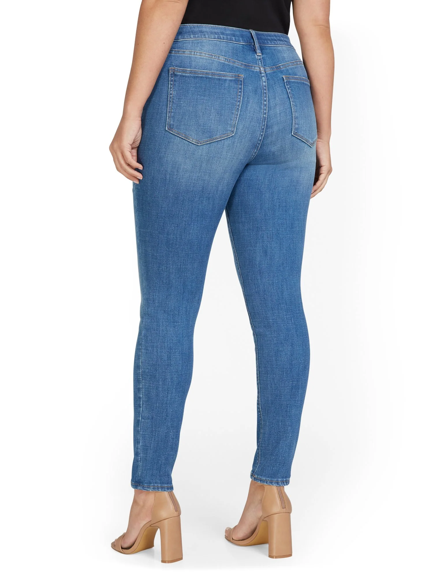 Tall Lexi Mid-Rise Super-Skinny Jeans - Medium Wash - Image 3