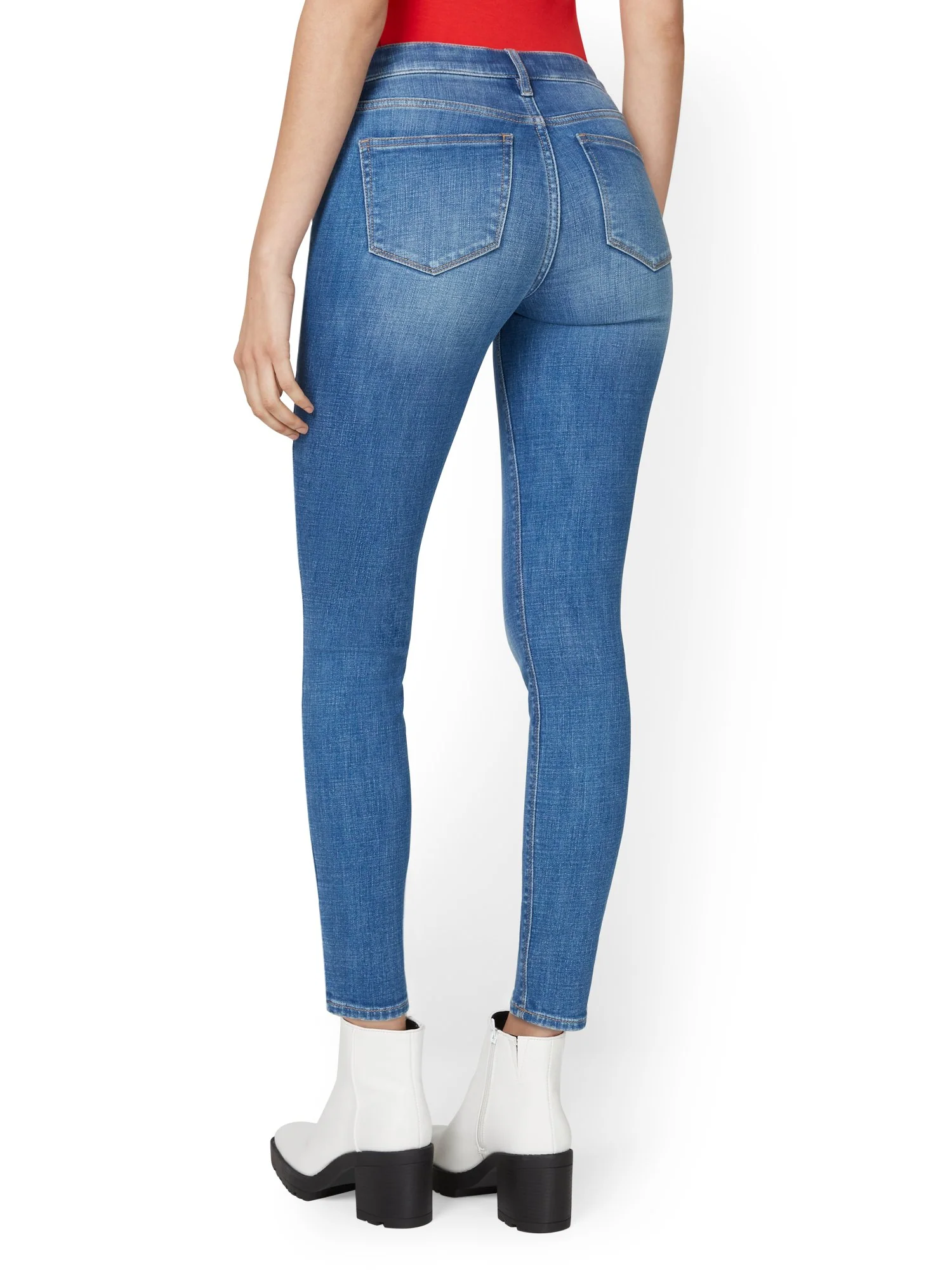 Tall Lexi Mid-Rise Super-Skinny Jeans - Medium Wash - Image 4