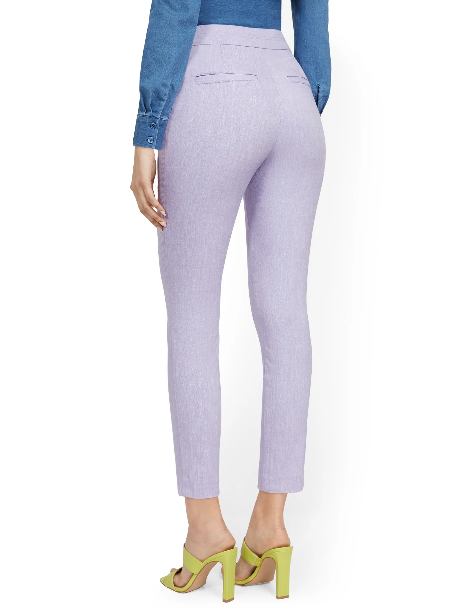 Tall Linen-Blend High-Waisted Ankle Pant - 7th Avenue - Image 3