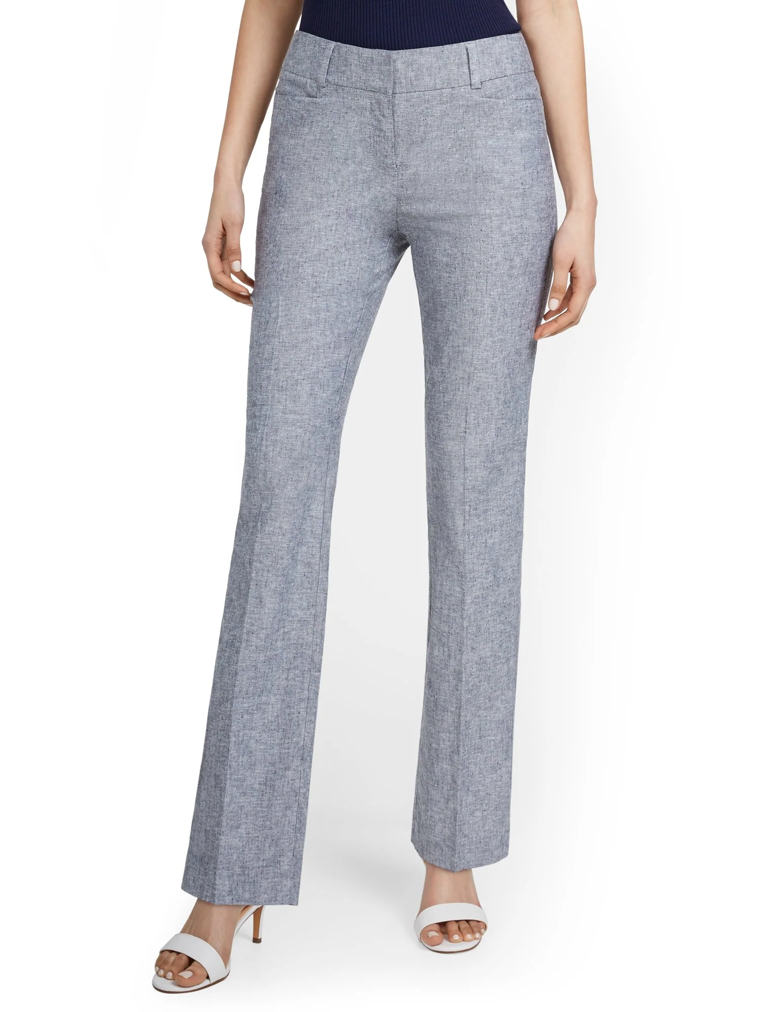 Tall Linen-Blend Mid-Rise Straight-Leg Pant - Image 2