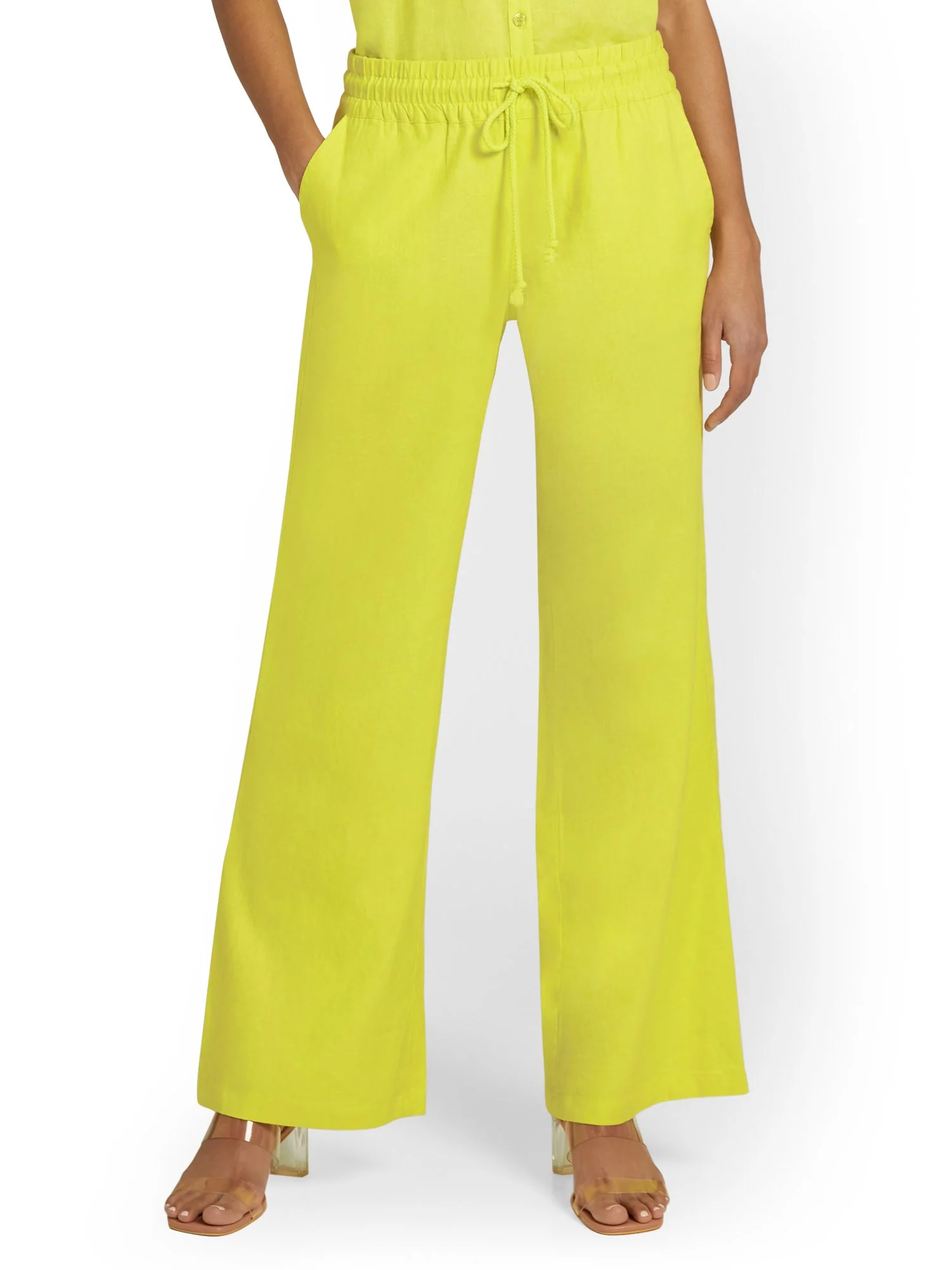 Tall Linen-Blend Tie-Waist Wide-Leg Pant - Image 18