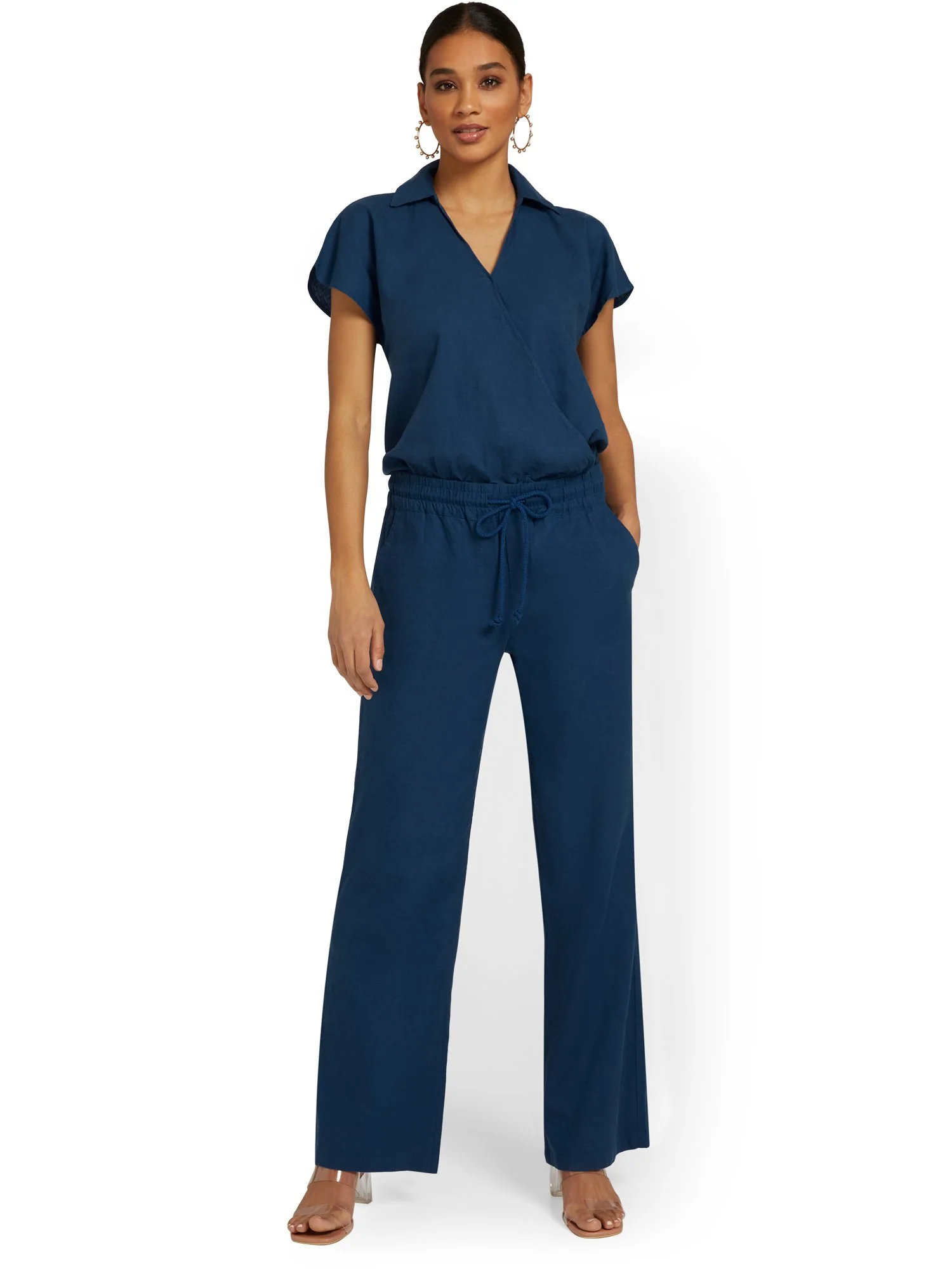 Tall Linen-Blend Tie-Waist Wide-Leg Pant - Image 7