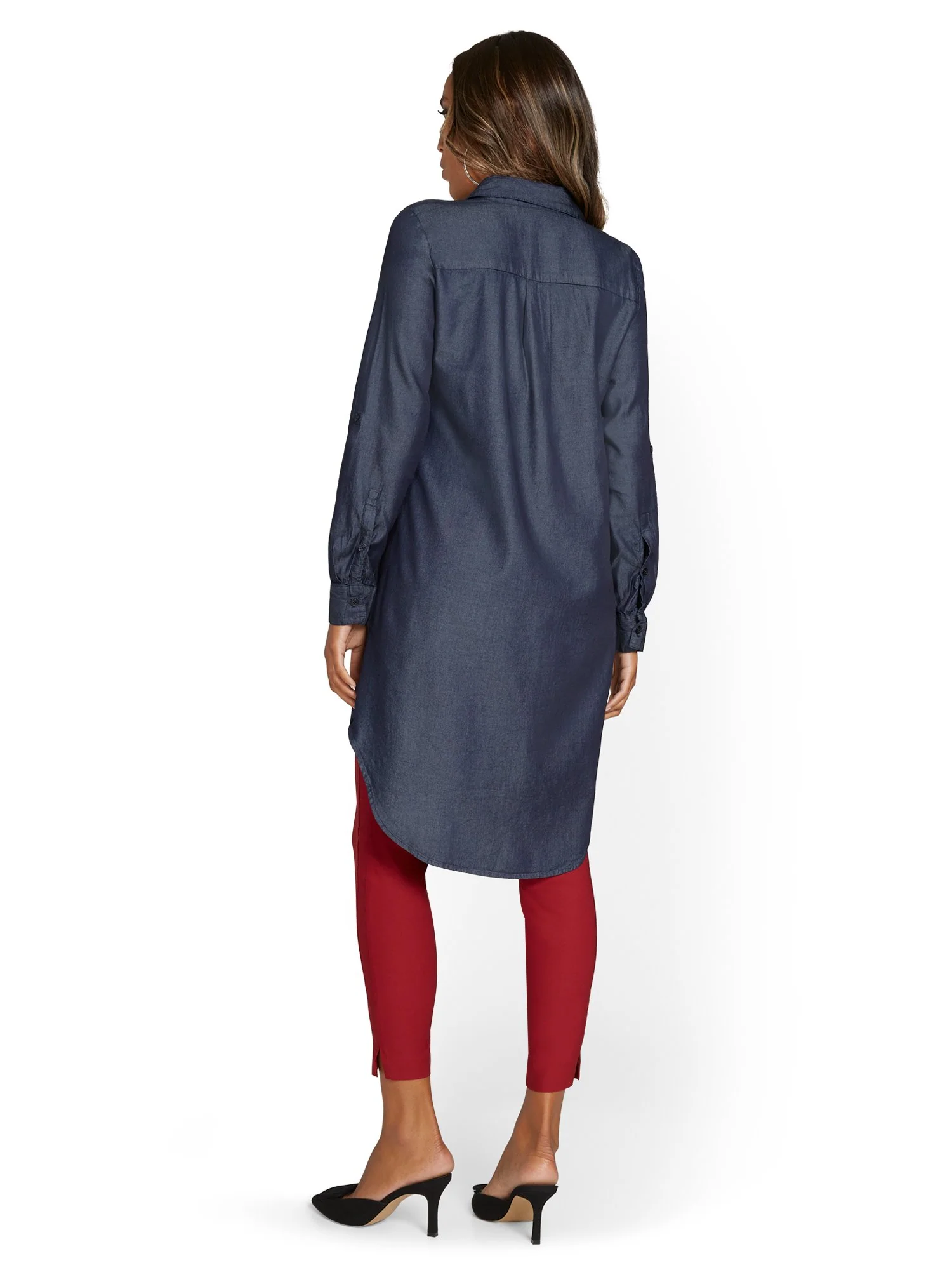 Tall Madison Chambray Tunic Shirt - Image 3