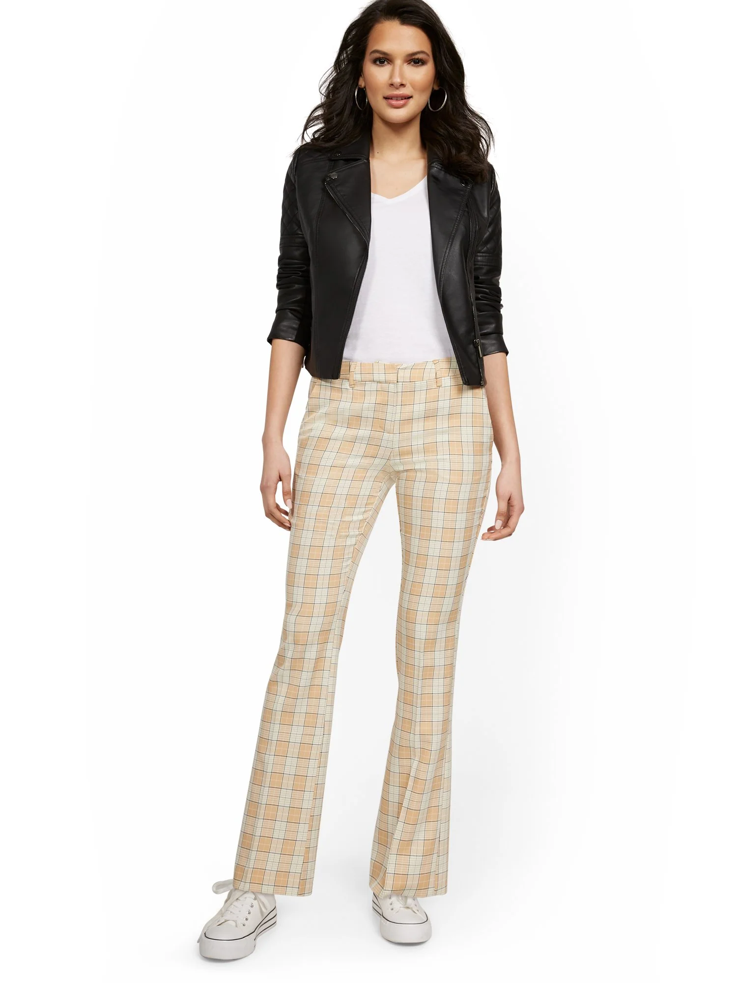Tall Mid-Rise Modern Bootcut Pant - Plaid - Image 4