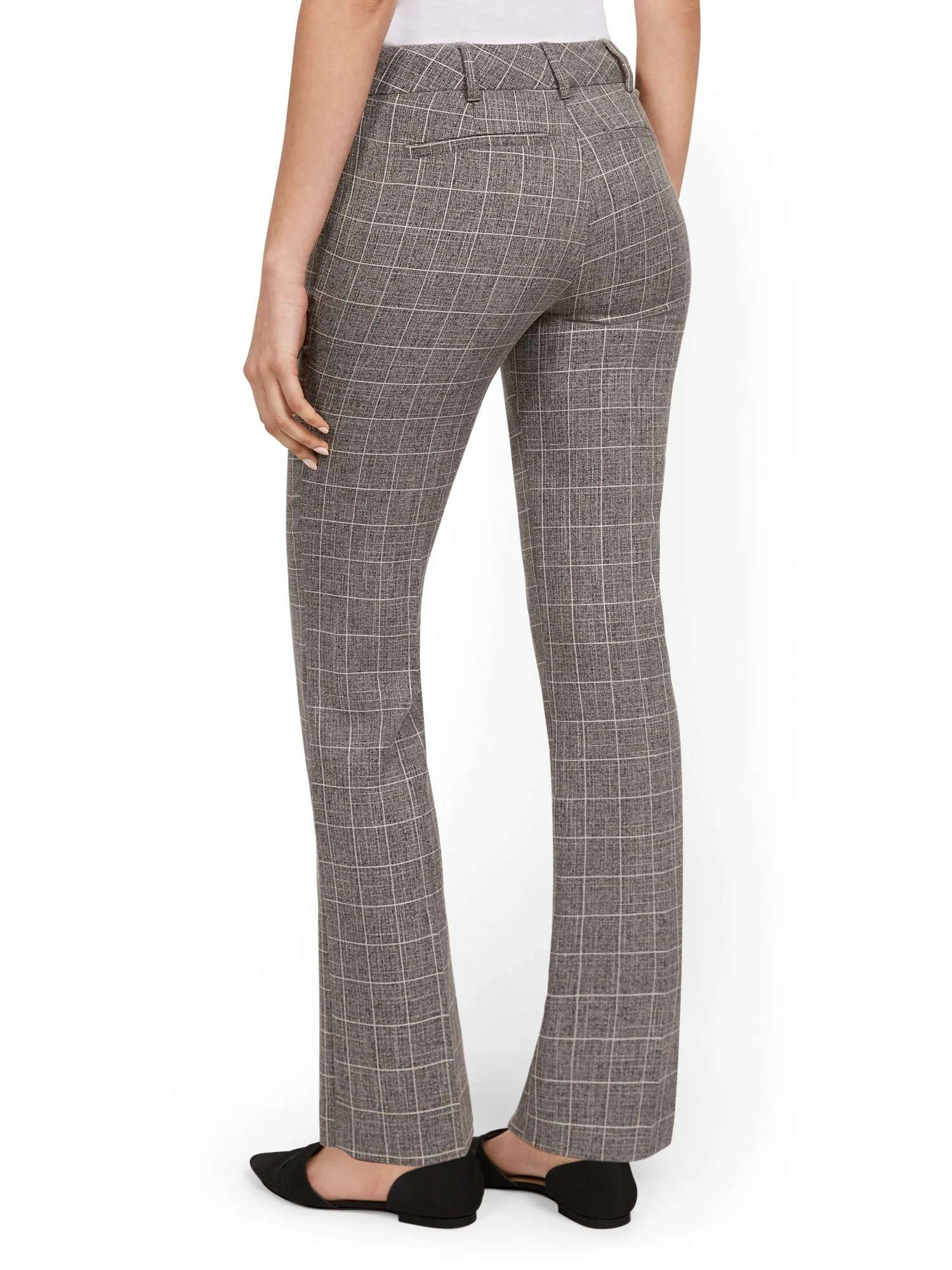 Tall Mid-Rise Windowpane Straight-Leg Pant - Image 3