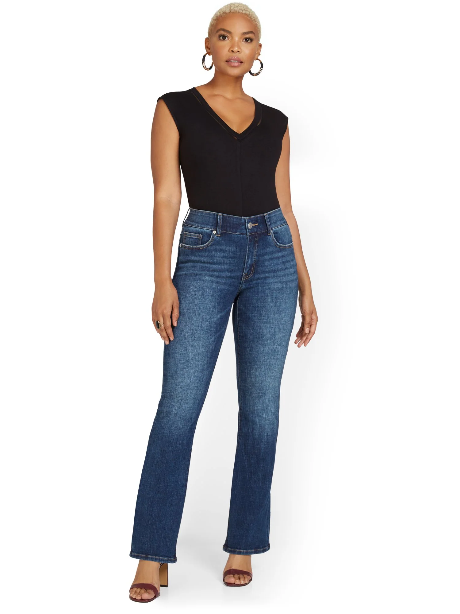 Tall Mya Curvy High-Waisted Bootcut Jeans - Medium Wash