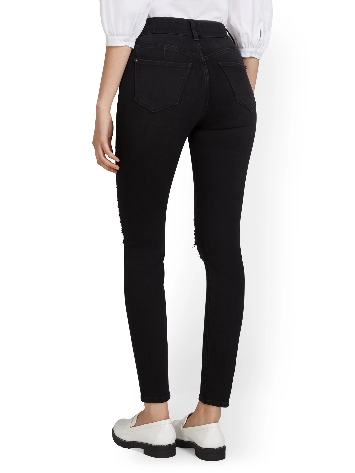 Tall Mya Curvy High-Waisted Super-Skinny Jeans - Black - Image 3
