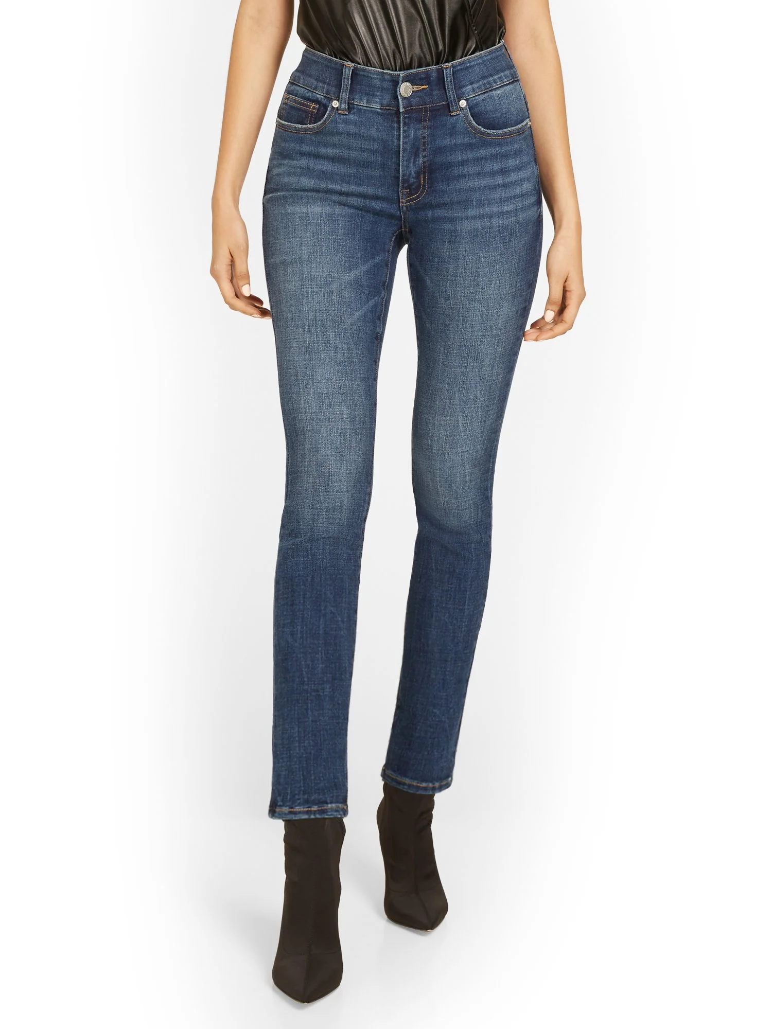 Tall Mya Curvy High-Waisted Super-Skinny Jeans - Medium Wash - Image 2