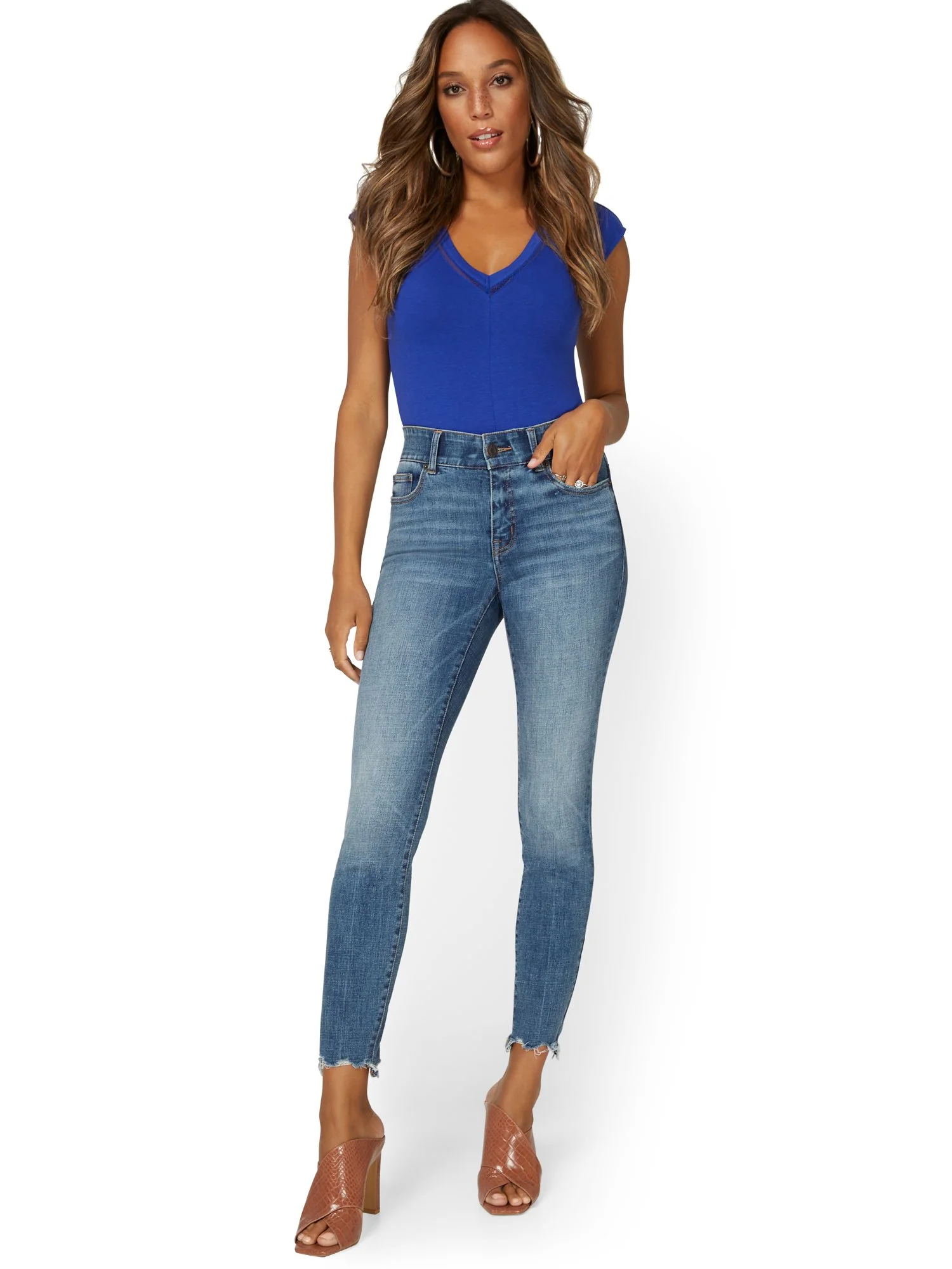 Tall Mya Curvy High-Waisted Super-Skinny Jeans - Medium Wash - Image 5