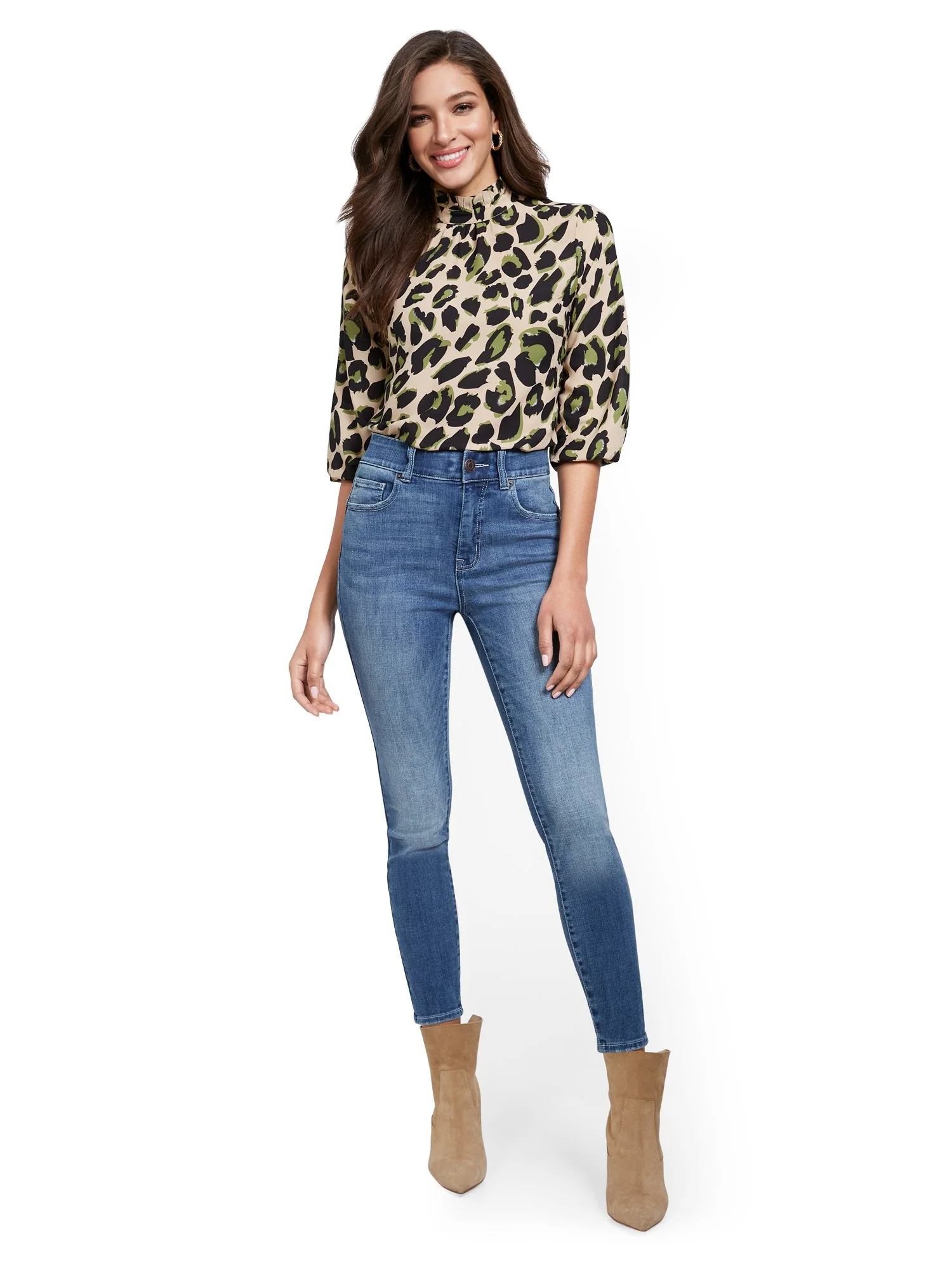 Tall Mya Curvy Super High-Waisted Sculpting No Gap Super-Skinny Ankle Jeans - Image 5