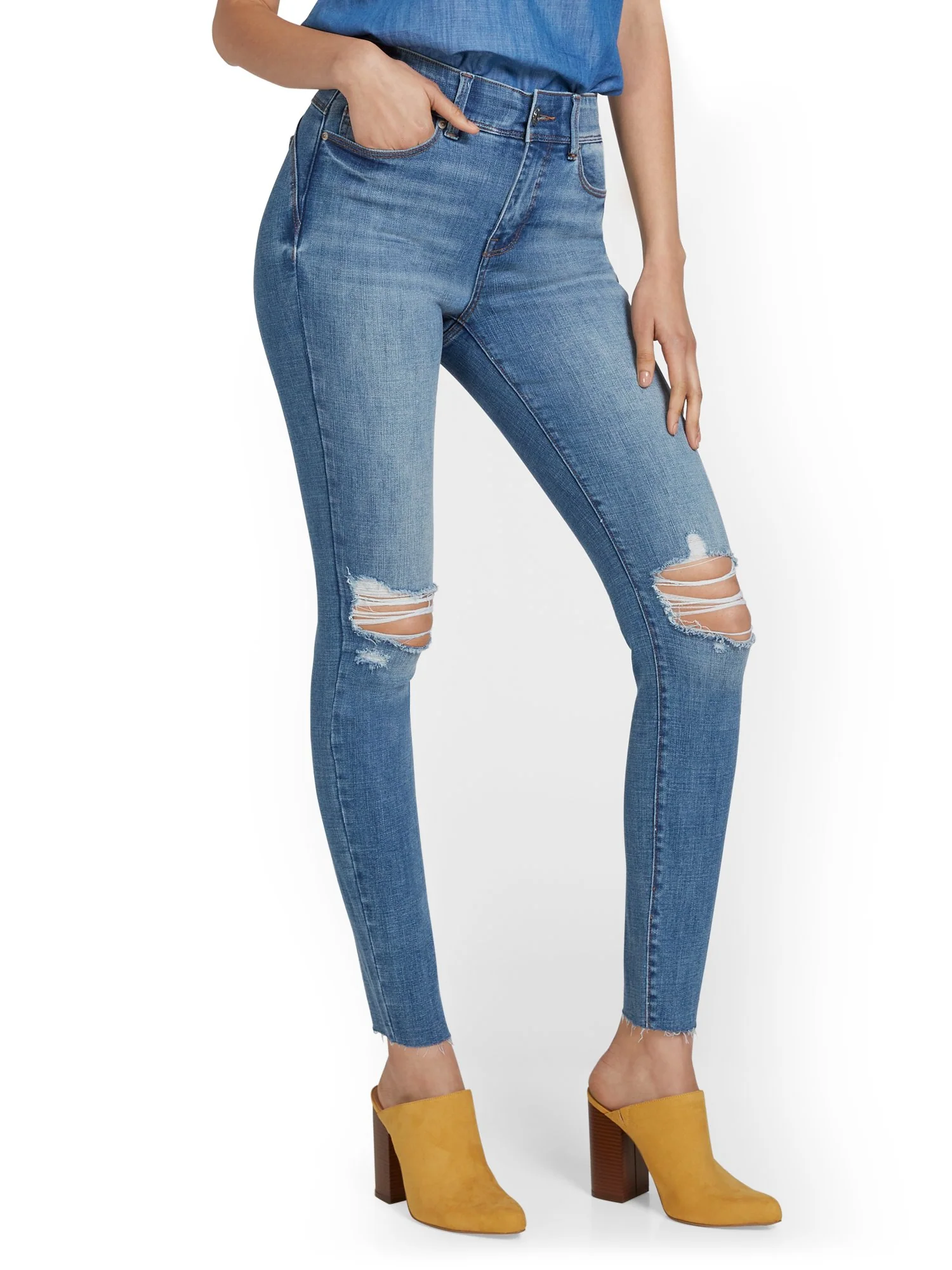 Tall Mya Curvy Ultra High-Waisted Super-Skinny Boost Jeans - Lindsay Wash - Image 4